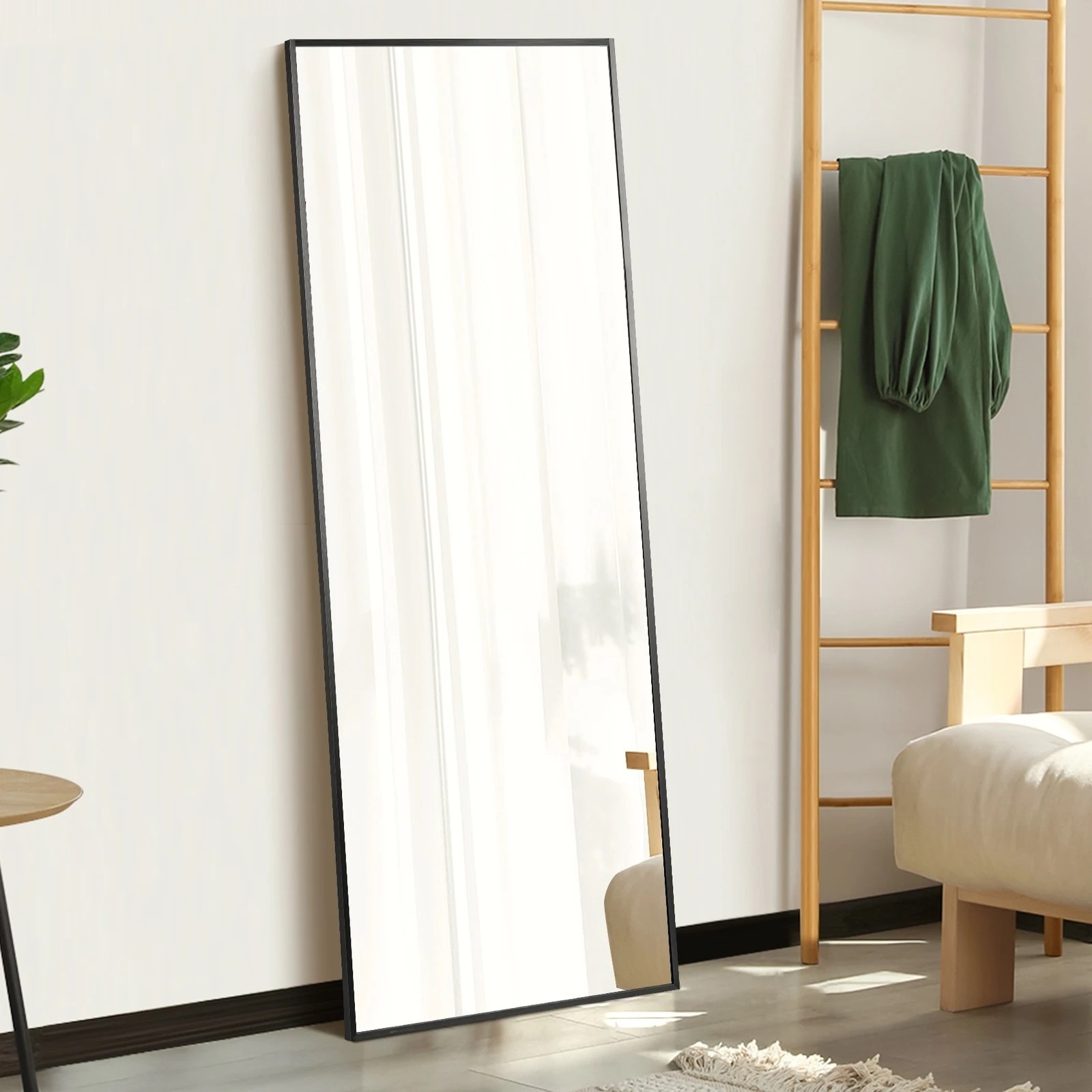 3 Oikiture 166x60cm Full Length Mirror Dressing Floor Mirrors Free Standing
 - Black, 3 of 9