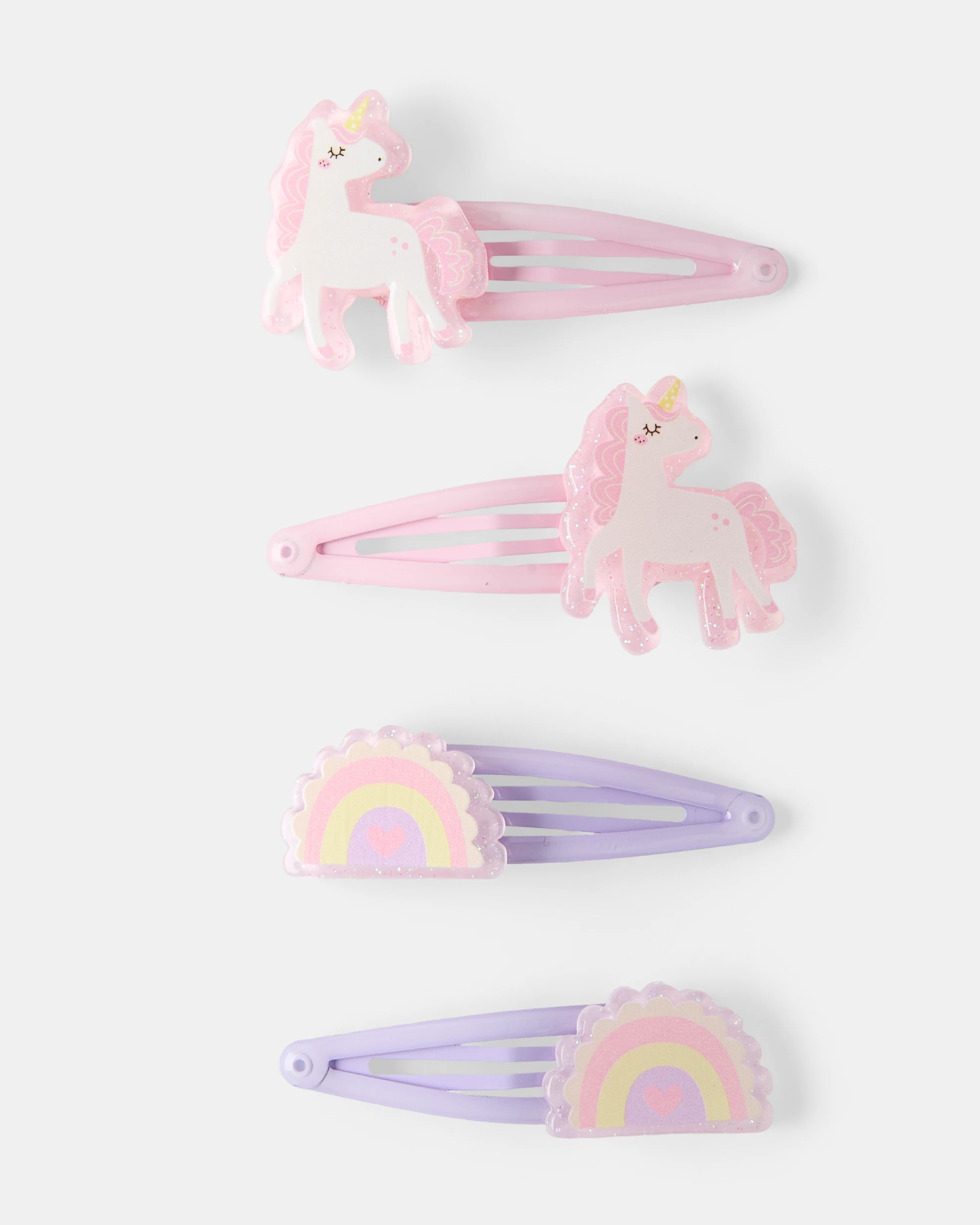 1 4 Pack Snap Hair Clips - Unicorn, 1 of 3