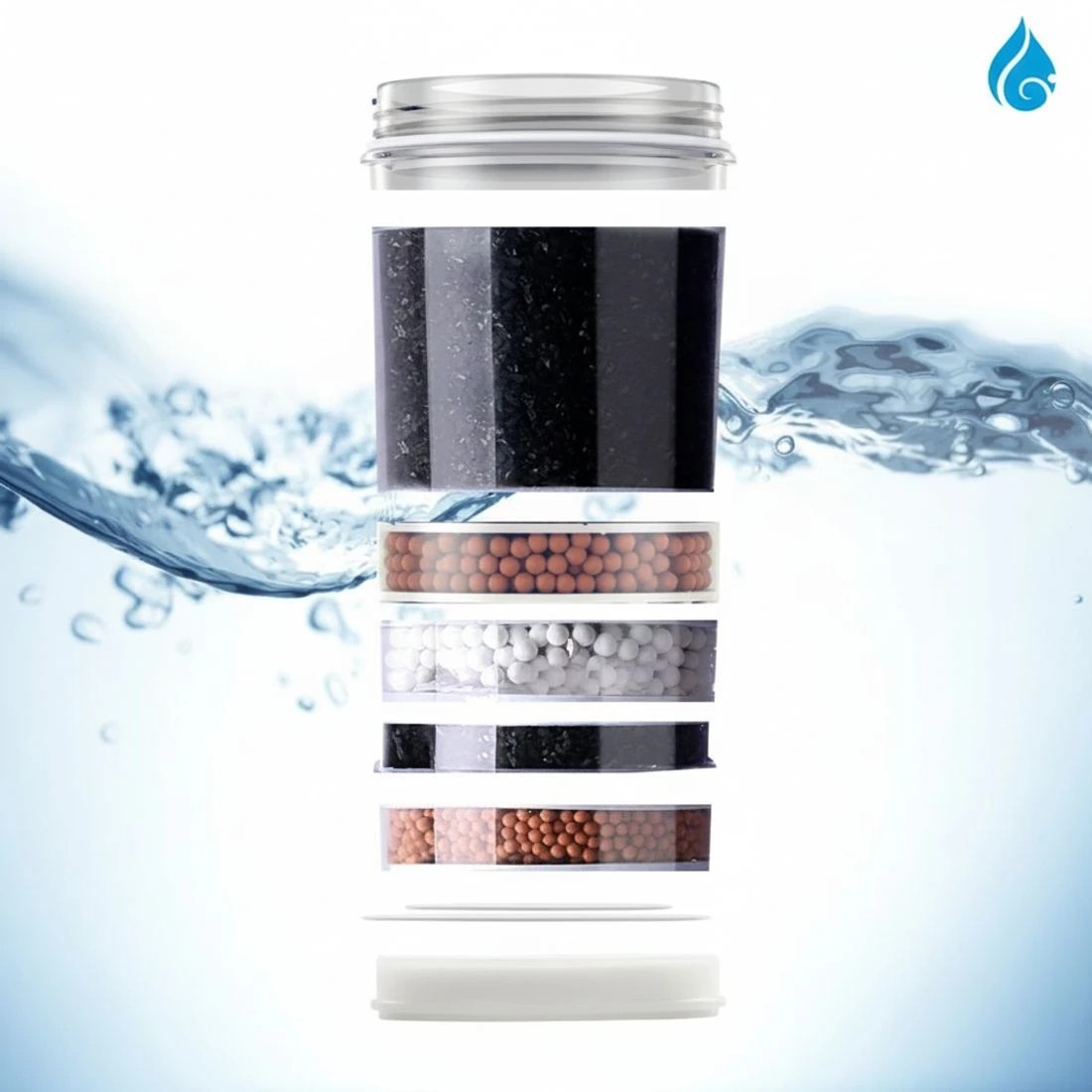 6 Devanti Water Cooler Dispenser Stand 22L Bottle Black w/2 Filter - Black, 6 of 10