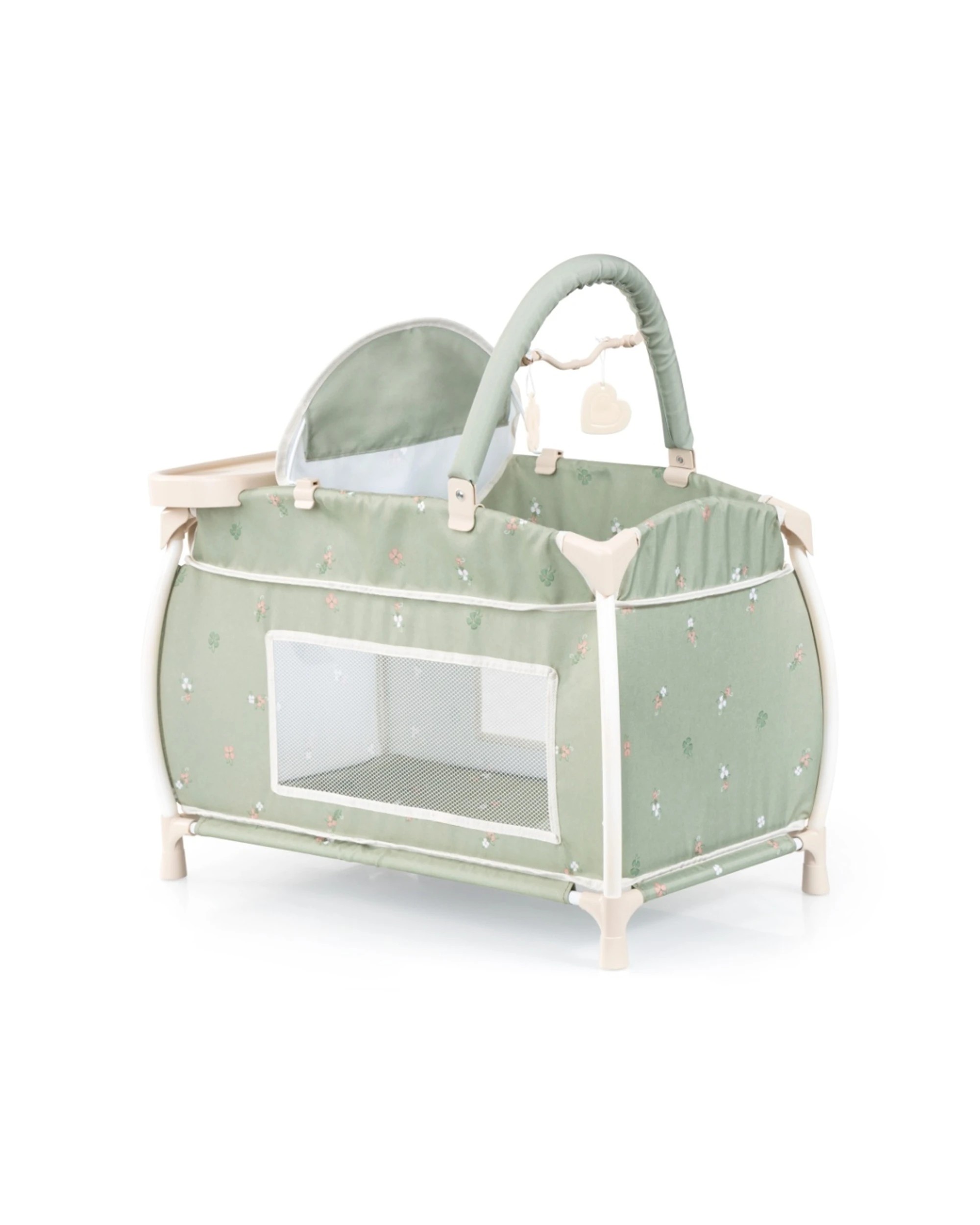 4 Bayer Bed Doll Cot Integrated High Chair For Dolls Up To Dolls 46cm Sage - Green, 4 of 6