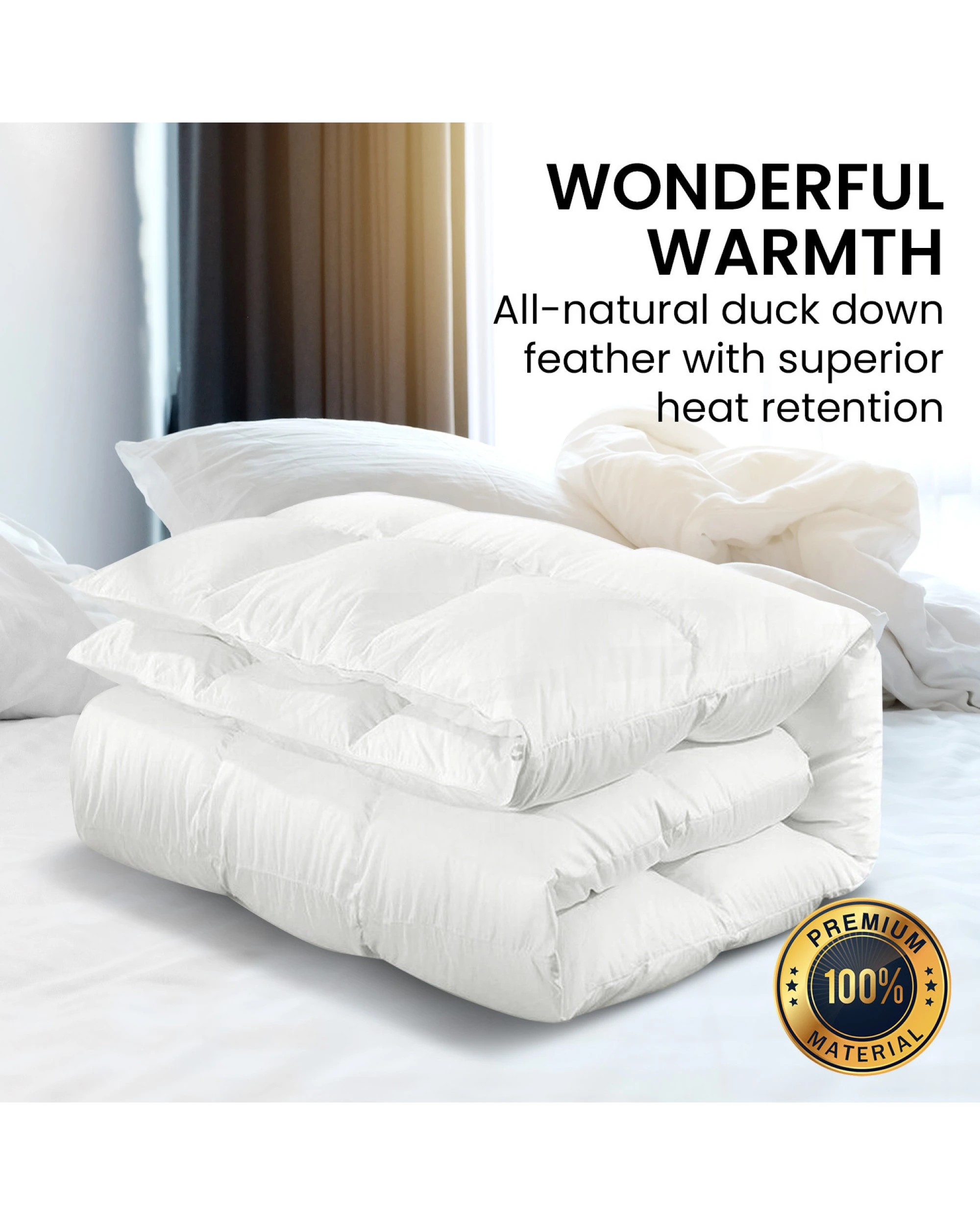 8 Laura Hill 500gsm Duck Down Feather Quilt Comforter Doona
 - Queen Bed, 8 of 10