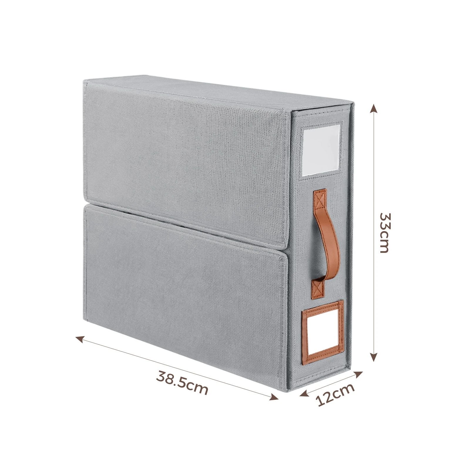 3 Ausway 10 PCS Foldable Bedding Organisers with Clear Windows and Labels, 3 of 7