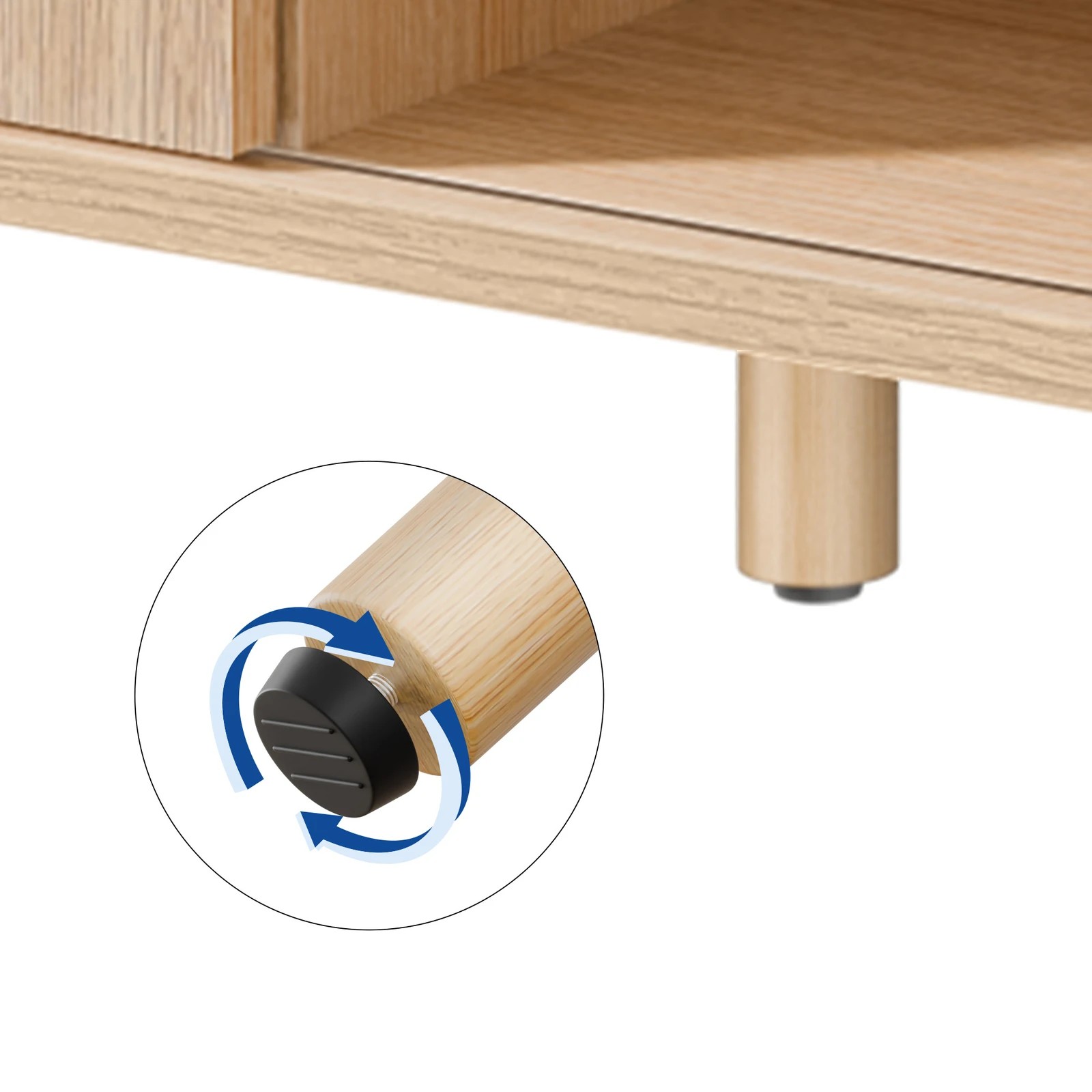 10 Alfordson TV Cabinet Entertainment Unit Stand 150cm Storage Sliding Doors - Oak, 10 of 10