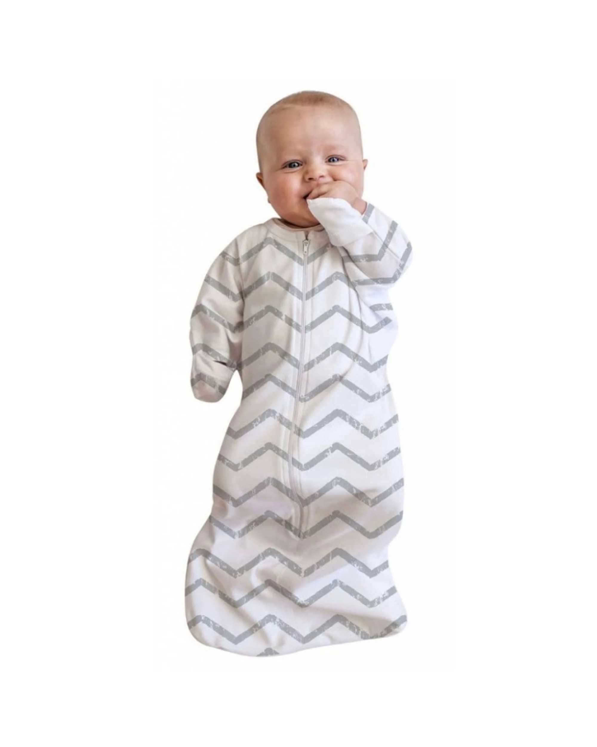 1 Baby Studio Swaddlebag Cotton Soft Baby Wrap Lines Large 75cm, 1 of 2