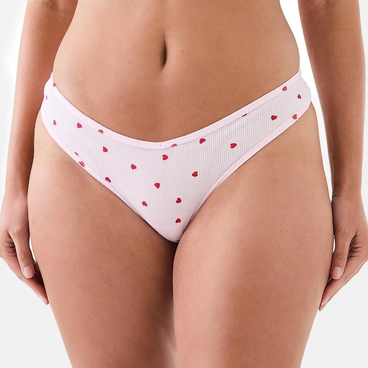 2 Ribbed G-string Briefs MINI HEARTS BALLERINA, 2 of 6