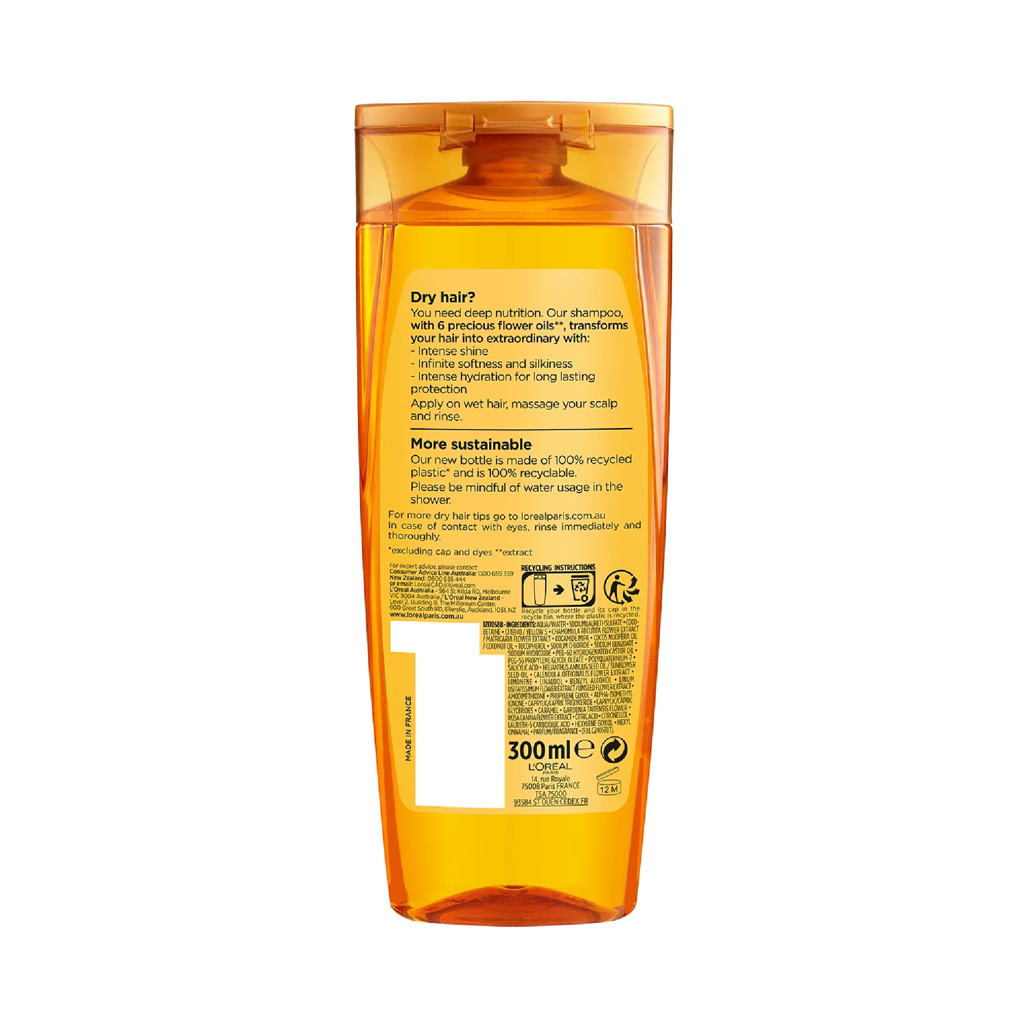 3 L'Oreal Paris Elvive Extraordinary Oil Nourishing Shampoo 300ml - Precious Flower Oils, 3 of 5