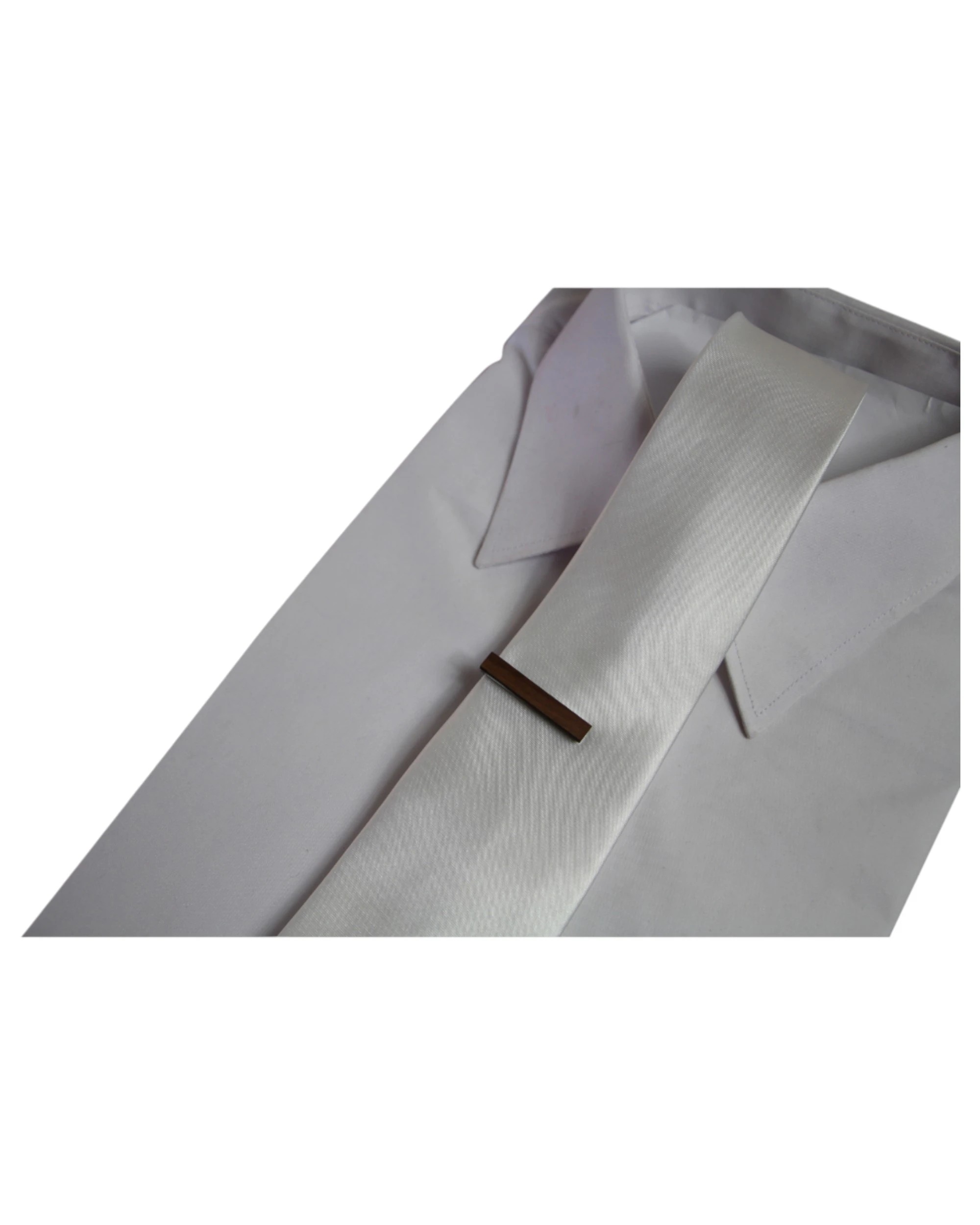 3 Zasel Mens  Brown Wooden Tie Clip Clasp - Brown - Brown, 3 of 4