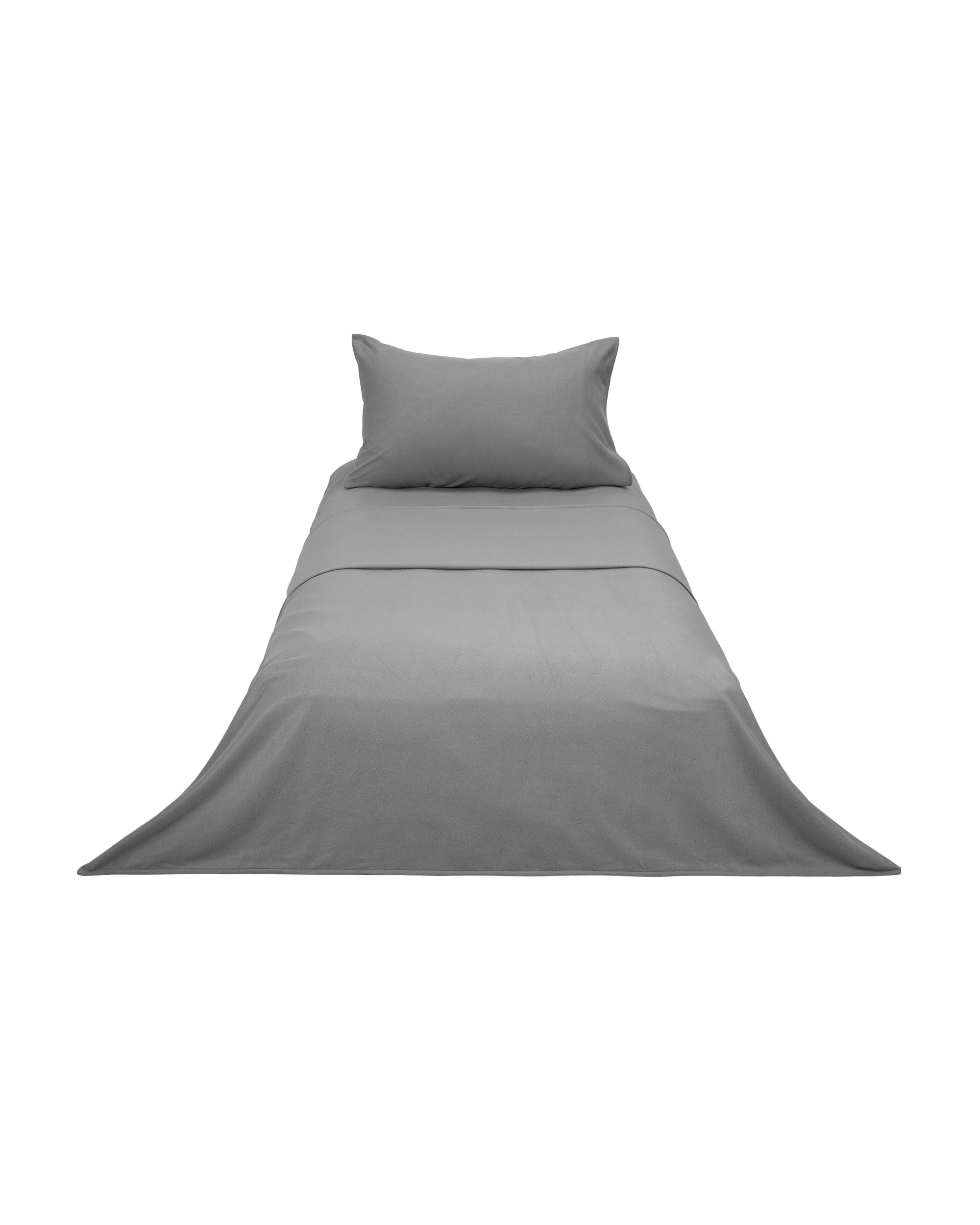 6 Soft Touch Sheet Set - Single Bed, Grey, 6 of 7