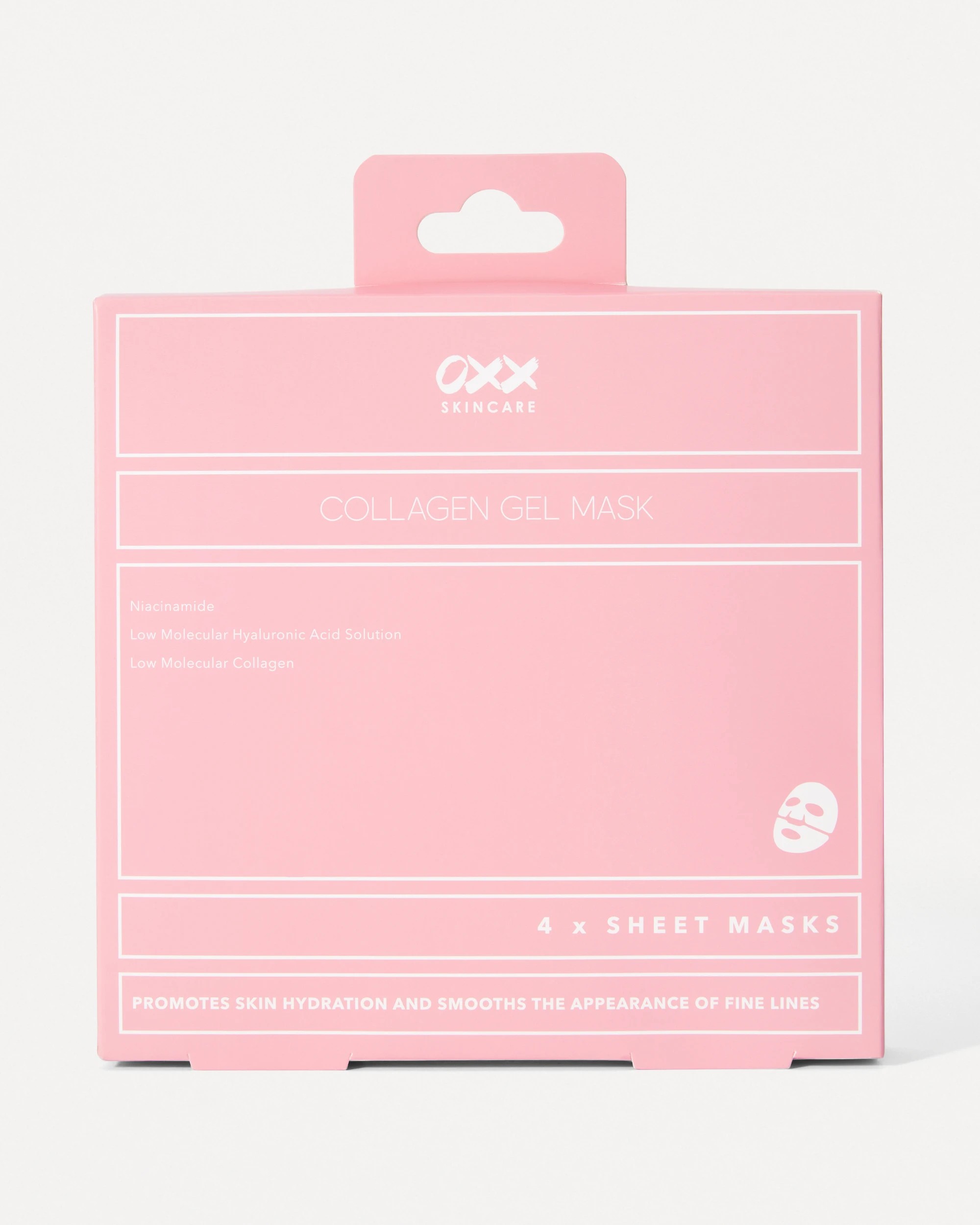 4 OXX Skincare 4 Pack Collagen Real Deep Mask - Niacinamide, Low Molecular Hyaluronic Acid Solution and Low Molecular Collagen, 4 of 5