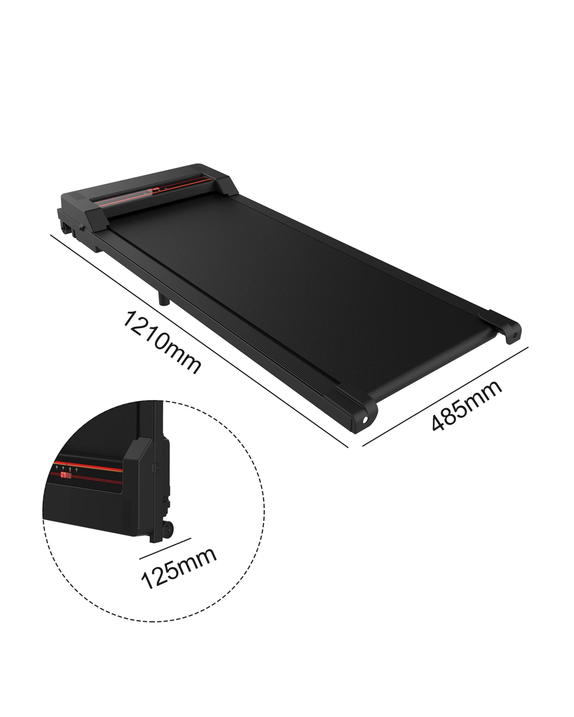 6 Advwin Under Desk Walking Pad Treadmill Black - Black, 6 of 6