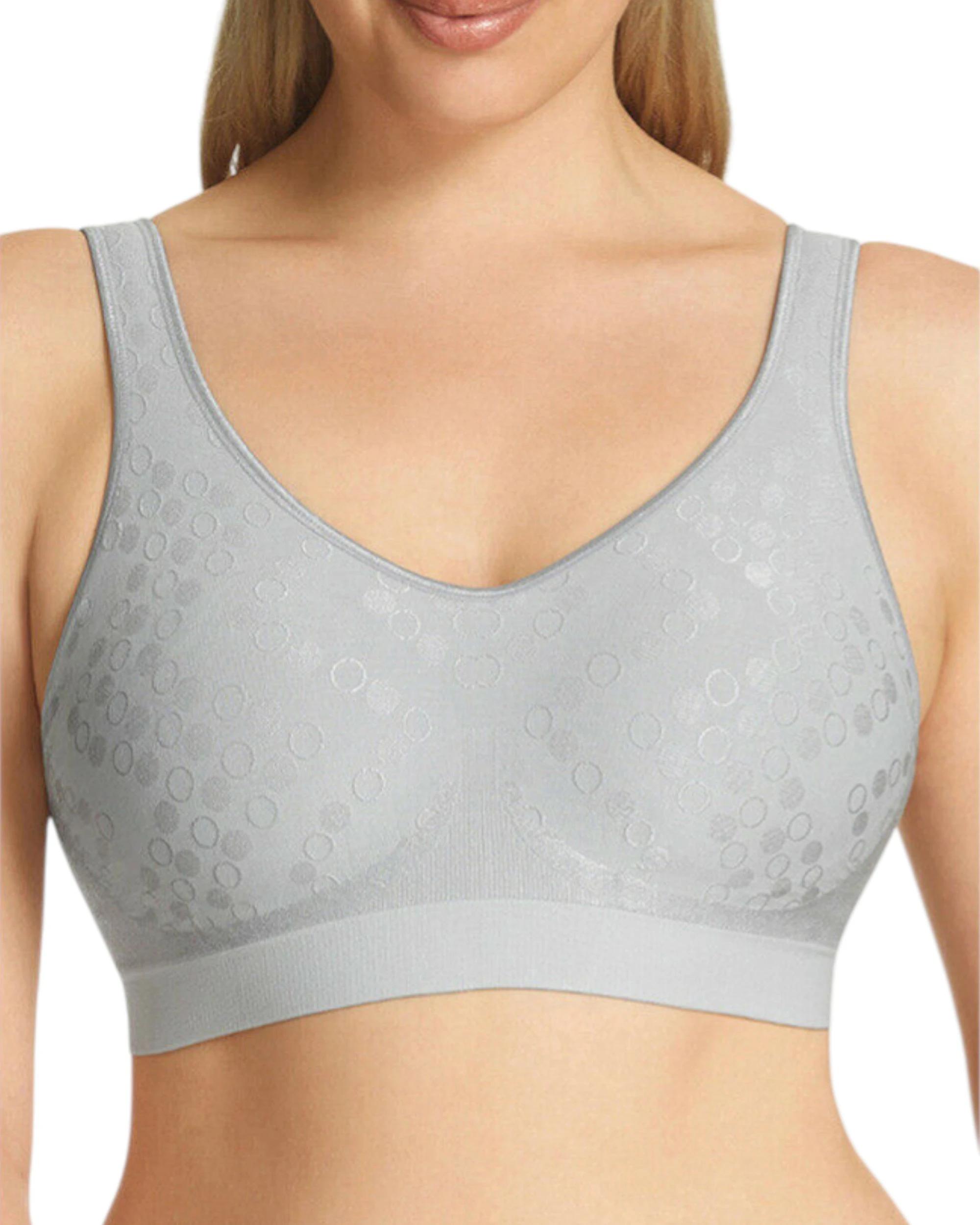 1 Playtex Comfort Revolution Contour Wirefree Bra Crystal Grey GREY, 1 of 2