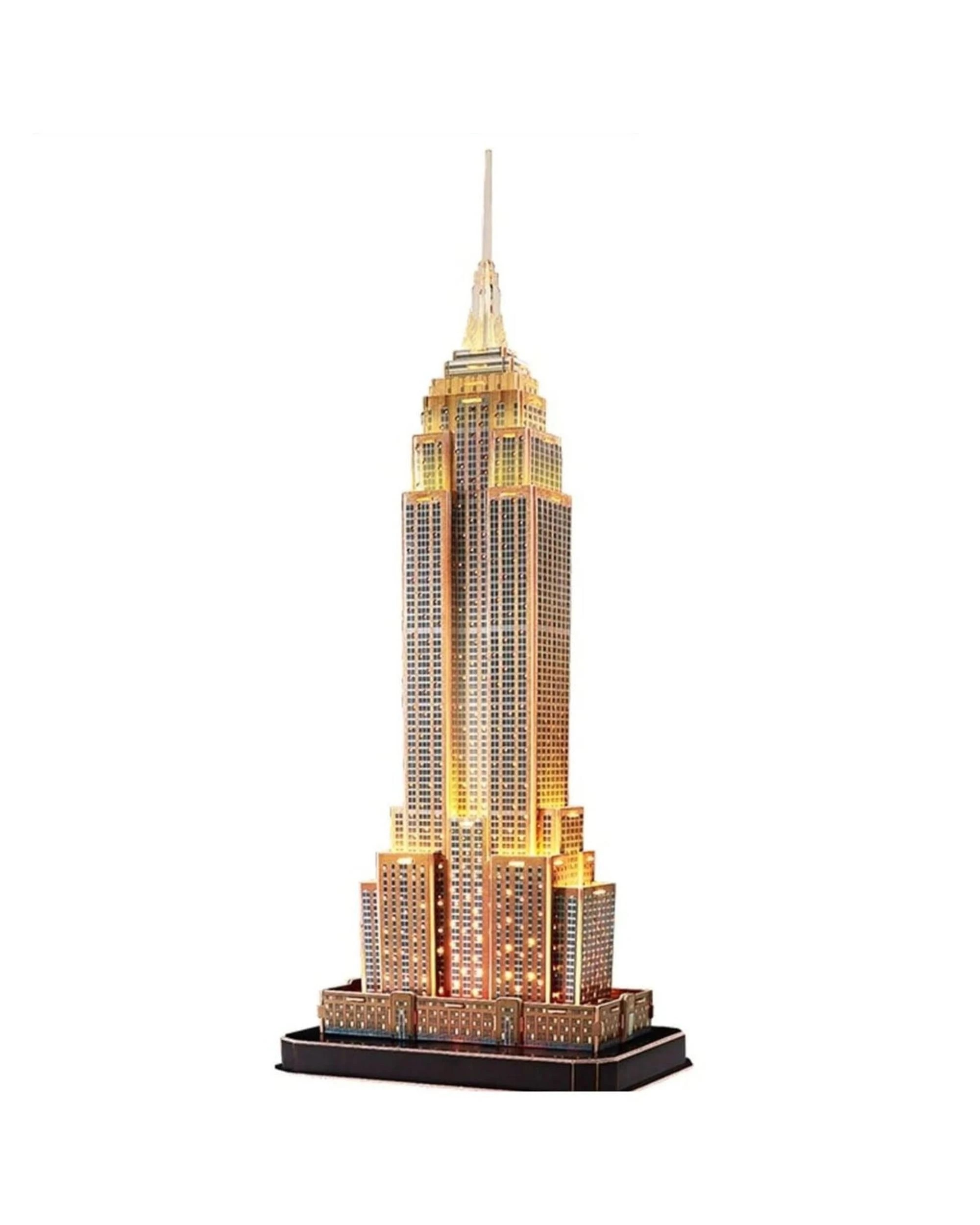 3 CubicFun LED New York Empire State Building Night Edition 37 Piece 3D Puzzle Model Kit, 3 of 3