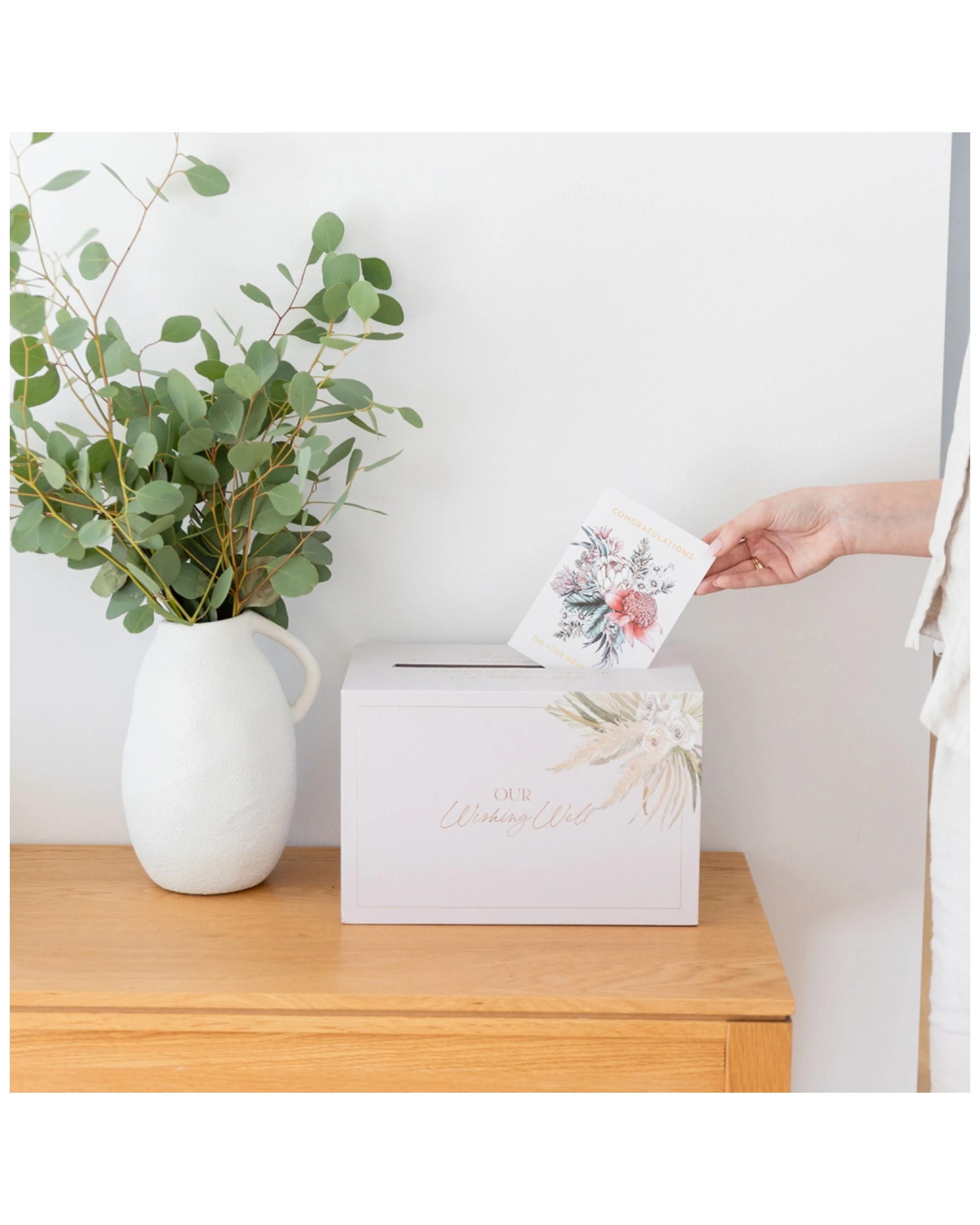 9 Splosh Floral Wedding/engagement Party Our Wishing Well Box W/ Slot 30x20cm - Pink, 9 of 9