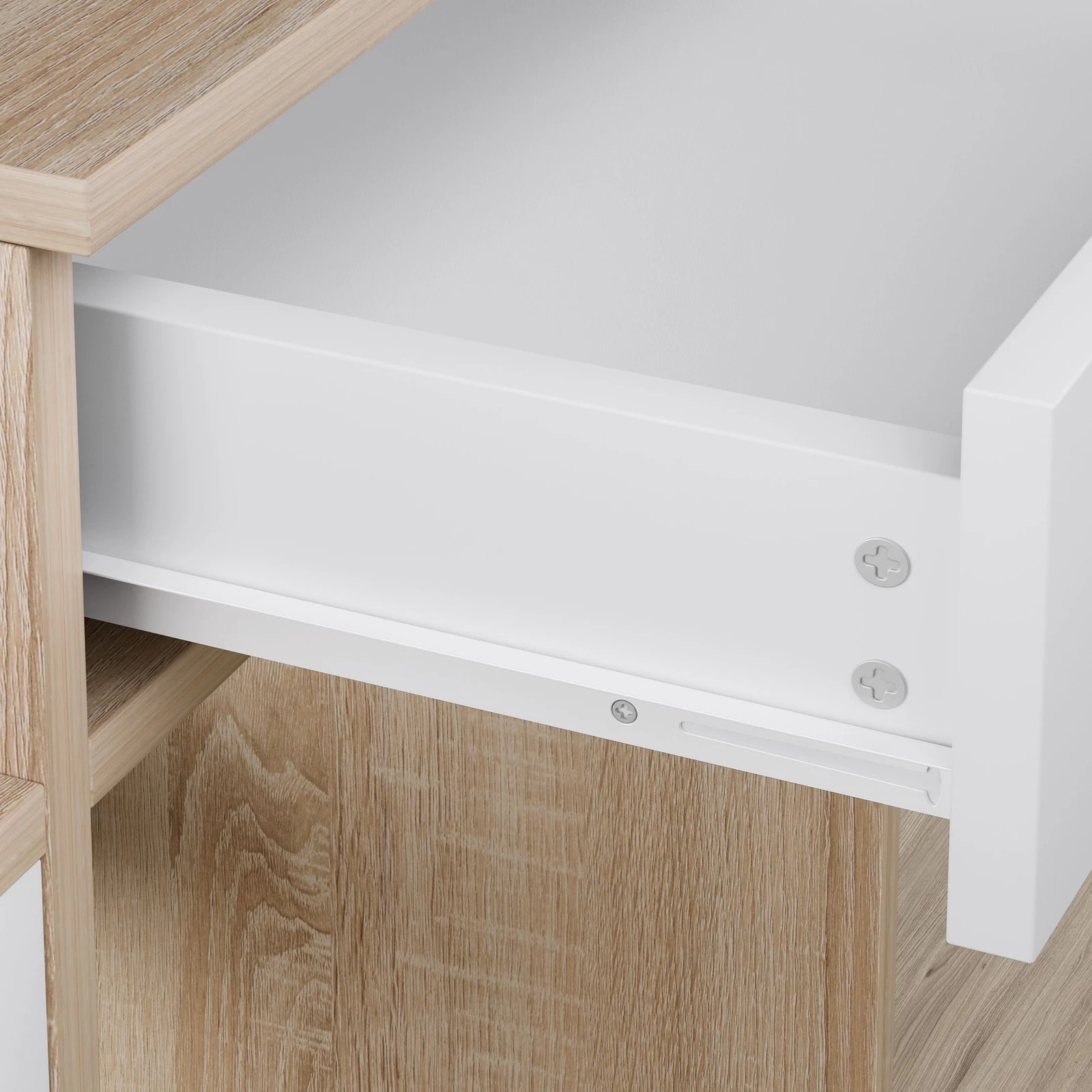 8 Alfordson Dressing Table Stool Set Makeup Mirror Vanity Desk Drawers - Wood, 8 of 10