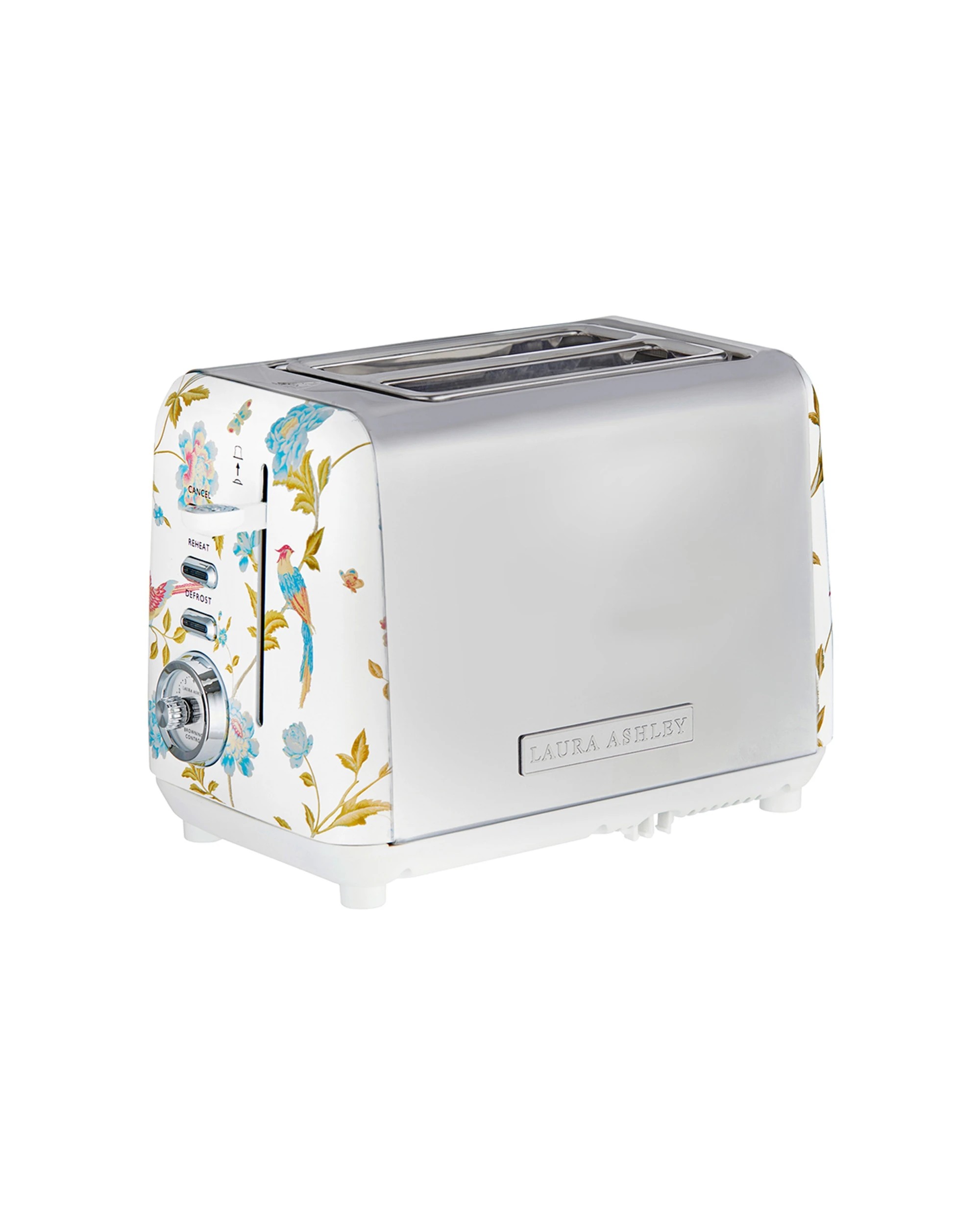 1 Laura Ashley Elveden 24cm Electric 2 Slice Bread Toaster 925W - White, 1 of 7