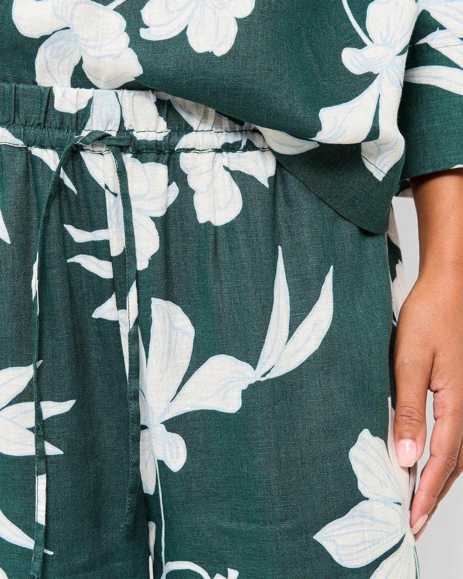 5 Target European Linen Wide Leg Pants STENCIL FLORAL, 5 of 5