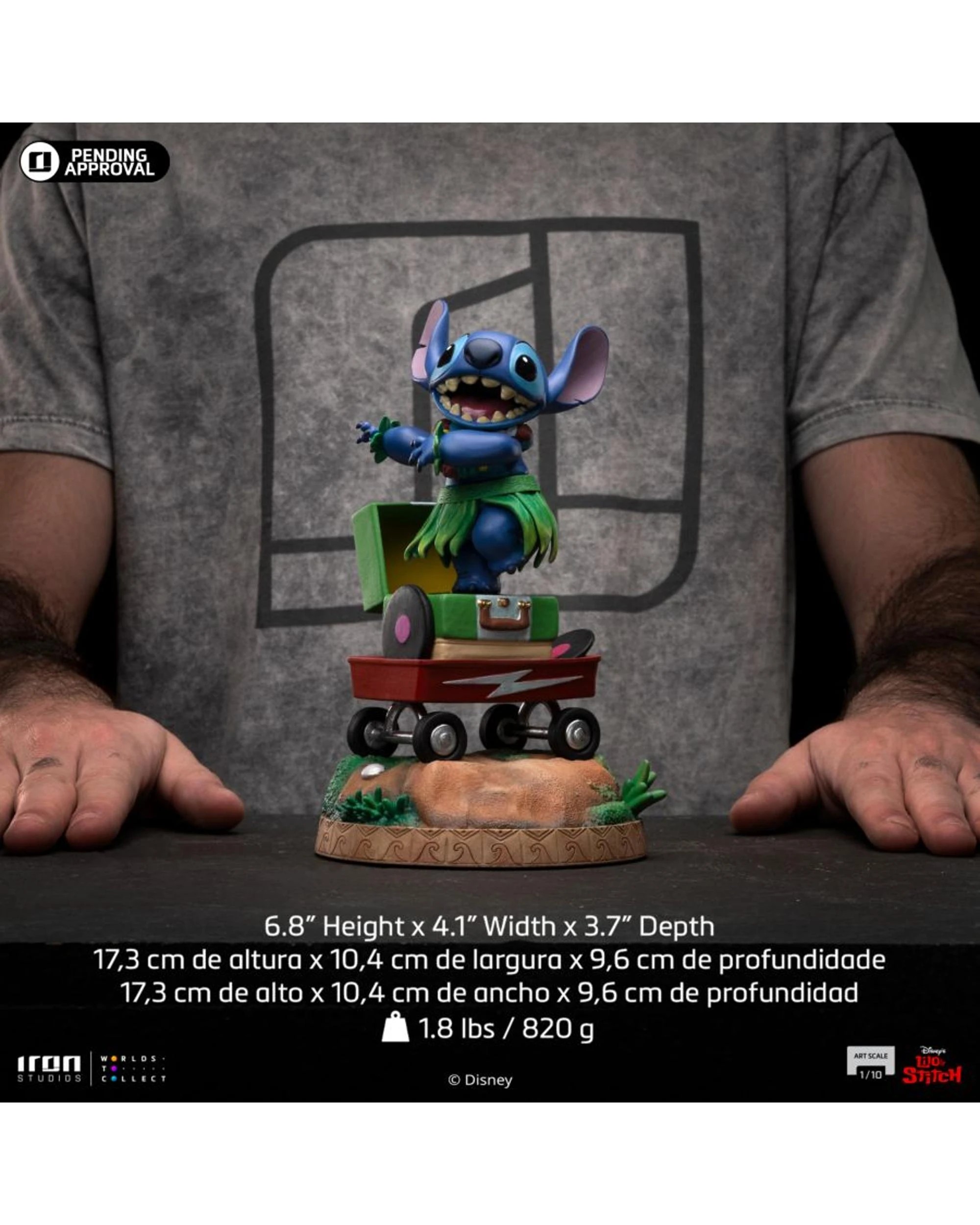 5 Lilo and Stitch: Stitch - Hula -  1:10 Scale Statue, 5 of 5