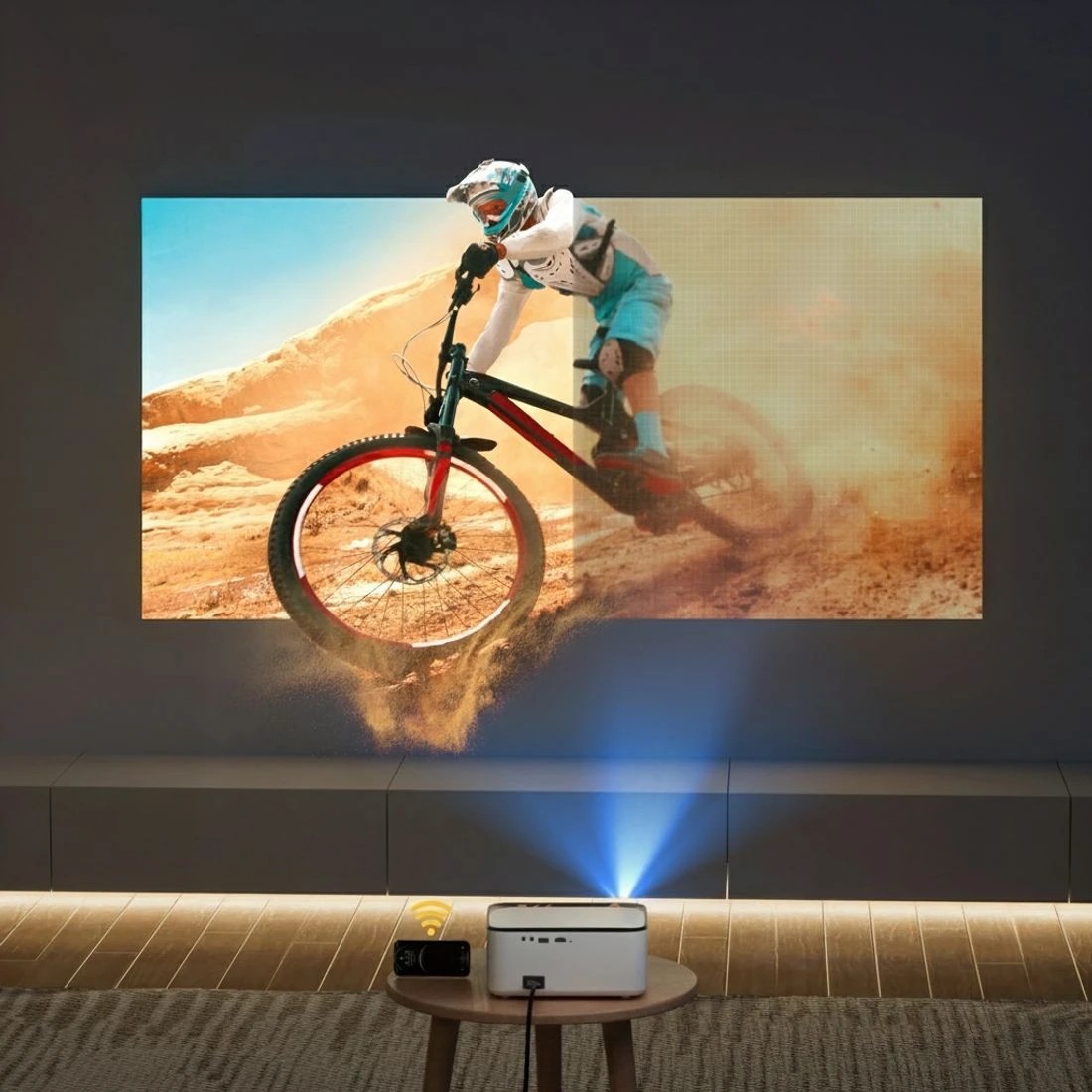 7 Devanti Video Project 4K 1080P Android 5G Wifi Home Cinema - White, 7 of 7