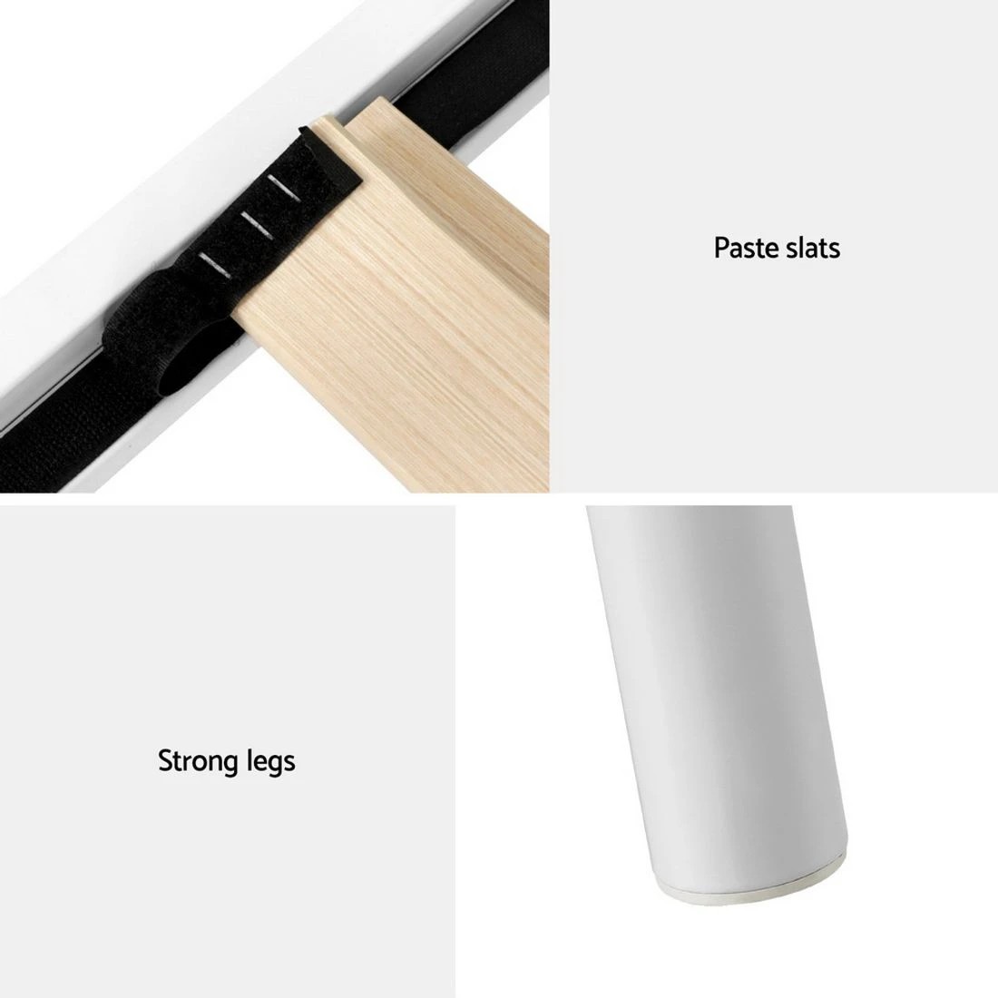 7 Artiss Bed Frame Queen Size Metal Frame GROA - White, 7 of 7