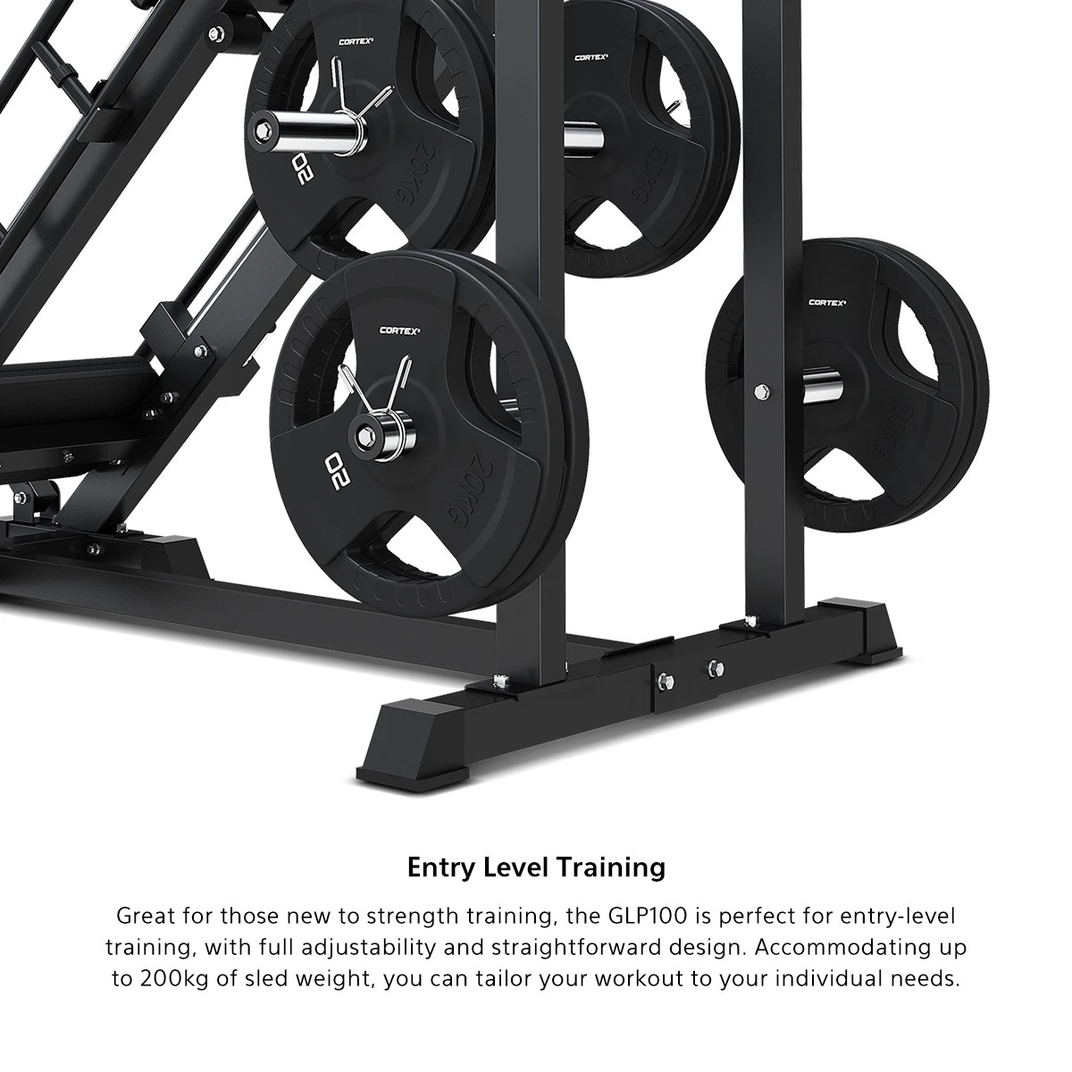 6 LSG GLP100 Seated Leg Press & Hack Squat Machine Machine - Black, 6 of 9