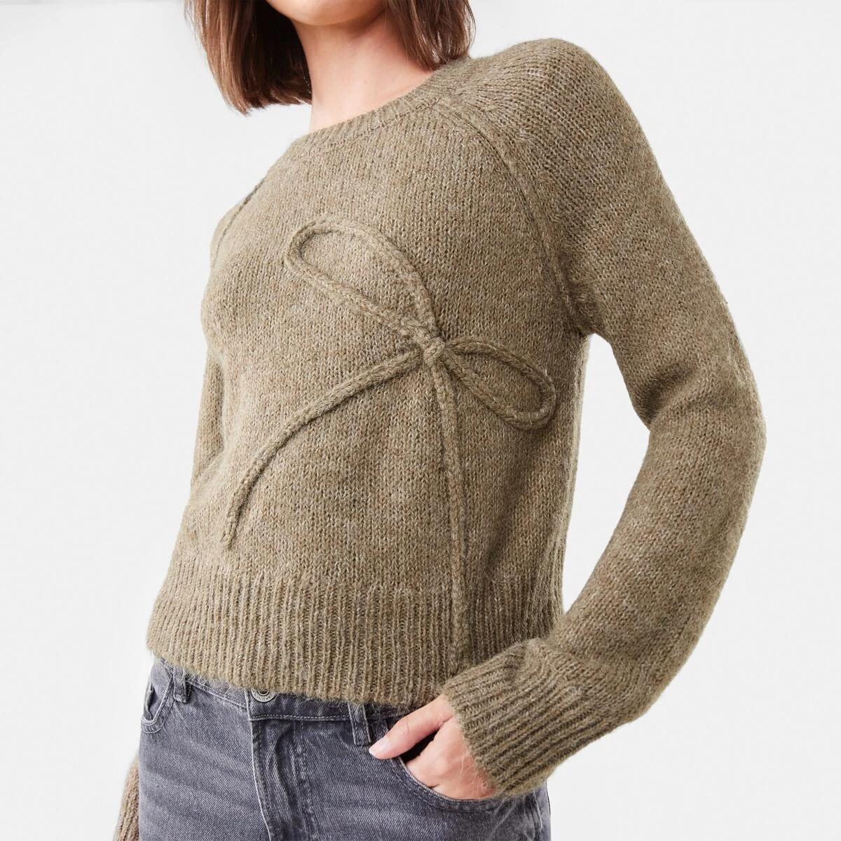 6 Bow Jumper Dune Marle, 6 of 8