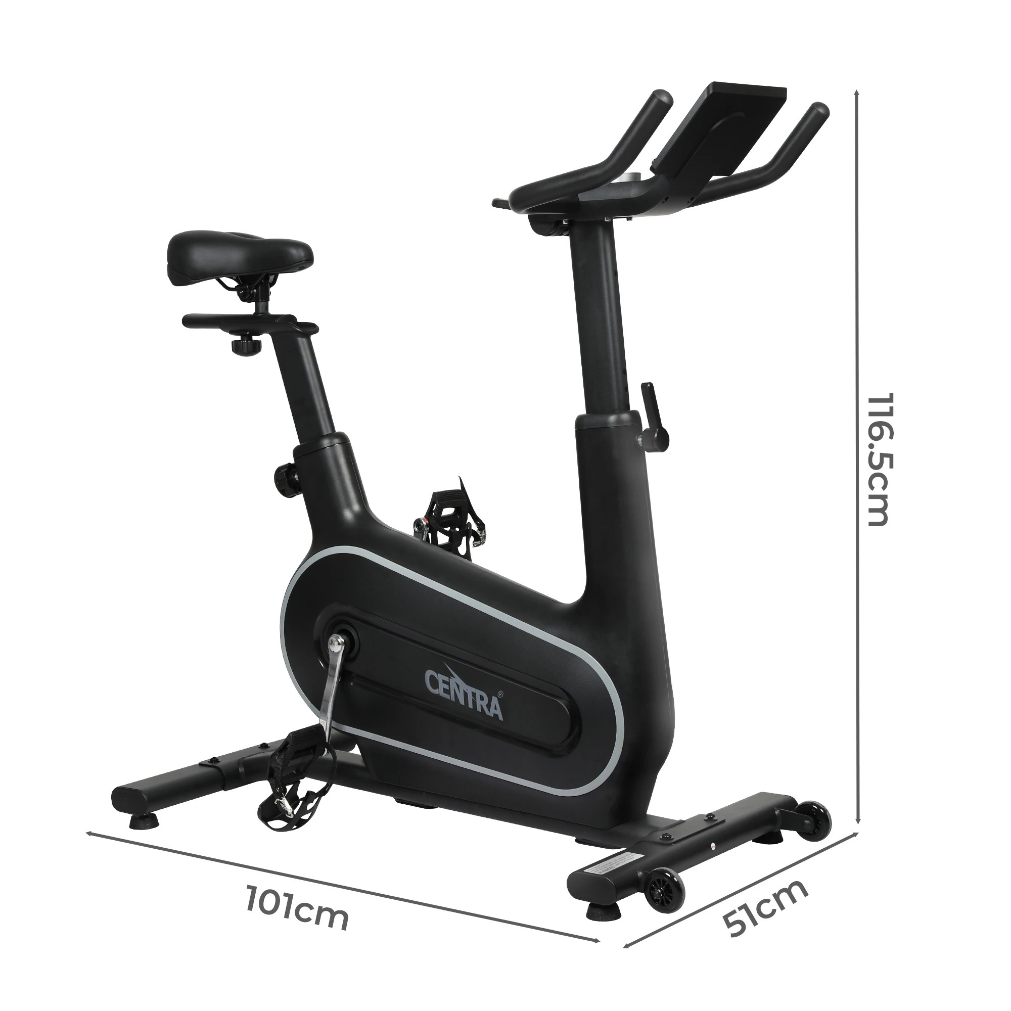 3 Centra Spin Exercise Bike Fully Adjust Silent Cycling 48 Resistant Light Strip, 3 of 9