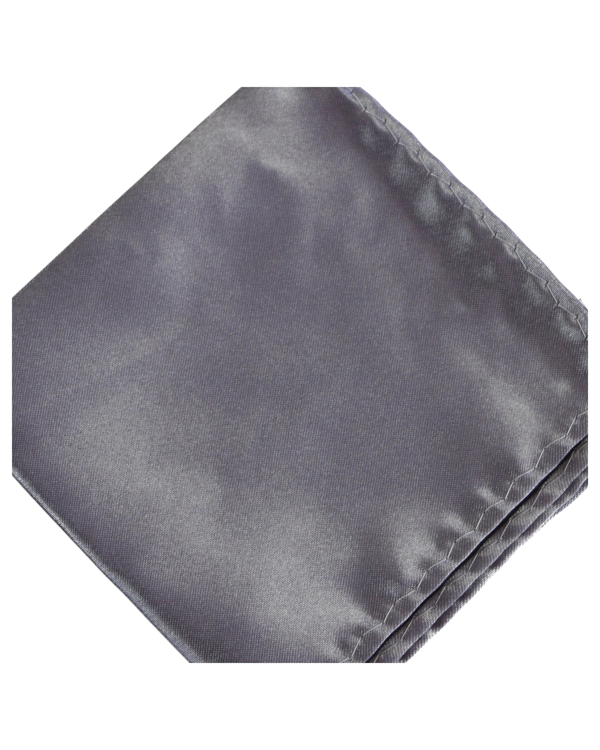 2 Zasel Mens Pocket Square - Grey, 2 of 3