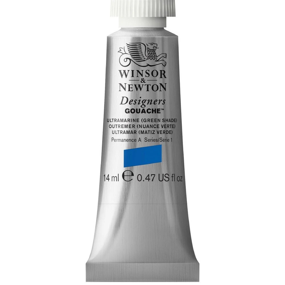 1 Winsor & Newton Designers Gouache 14mL Ultramarine Green S1, 1 of 1