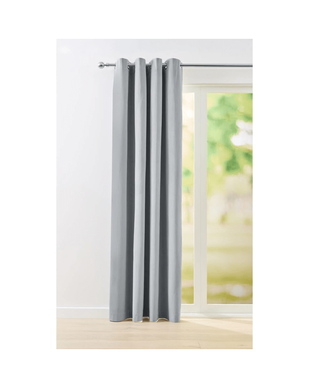Marbella Block Out Curtain - Grey - 140cm x 2