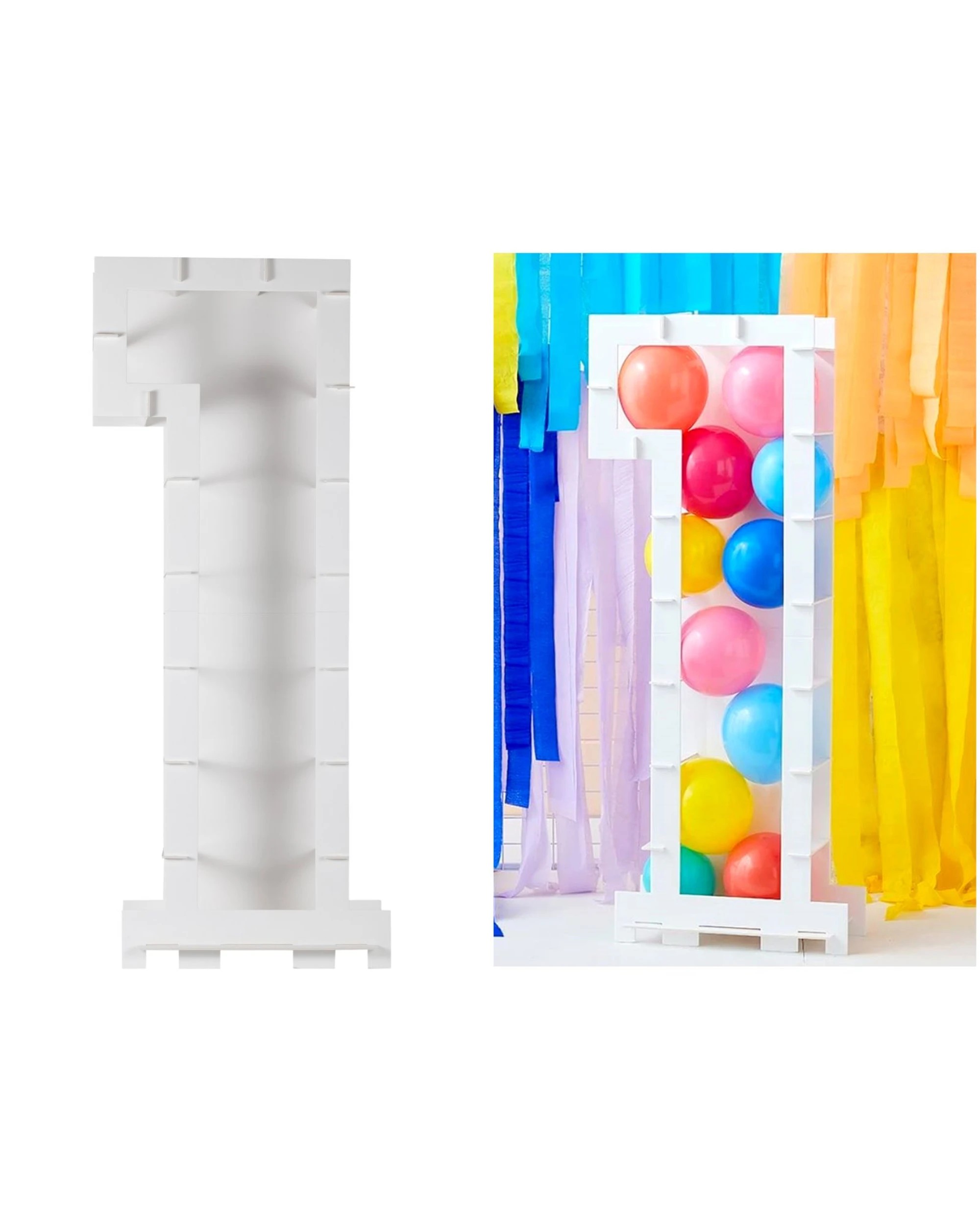 1 Ginger Ray Ginger Ray Number 1 Balloon Mosaic Frame 85cm, 1 of 4