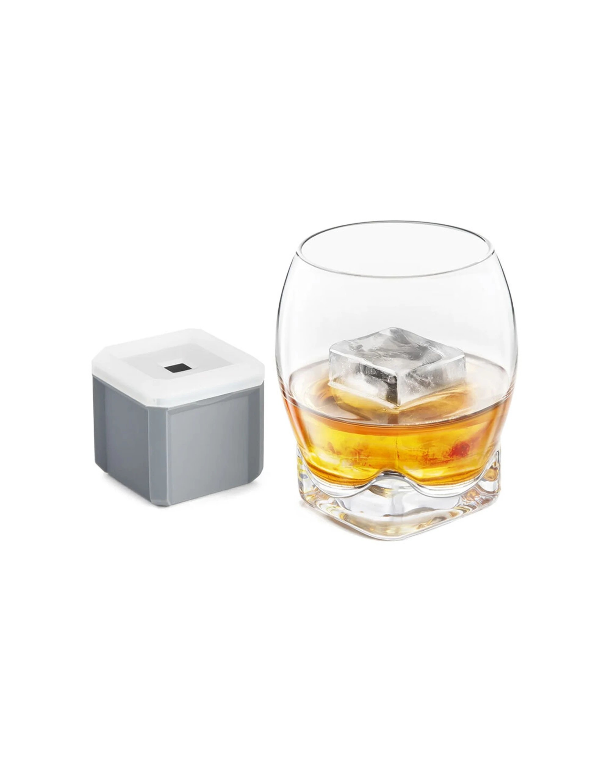 1 Final Touch Colossal Ice Cube Whisky Glass With Ice Cube Mould Set - Clear, 1 of 3