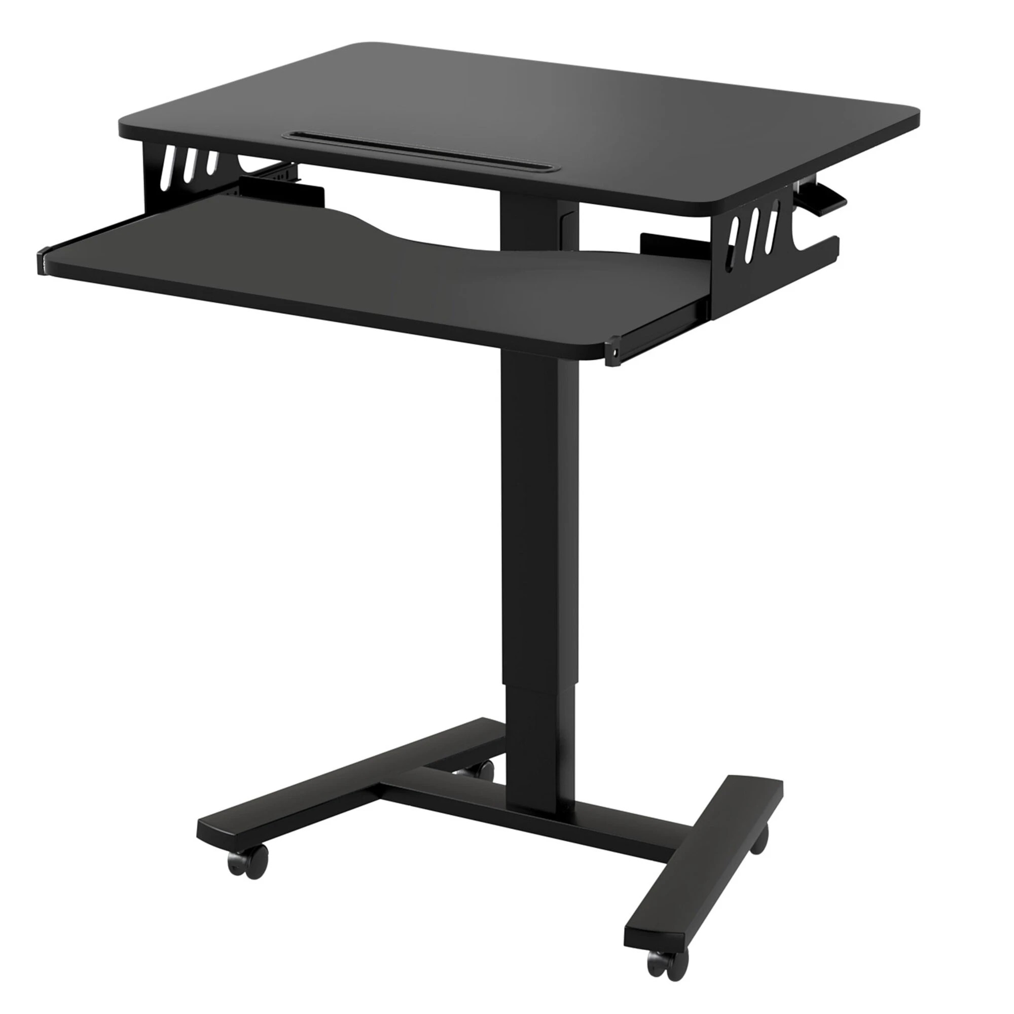 1 Levede Mobile Standing Desk - Black, 1 of 9