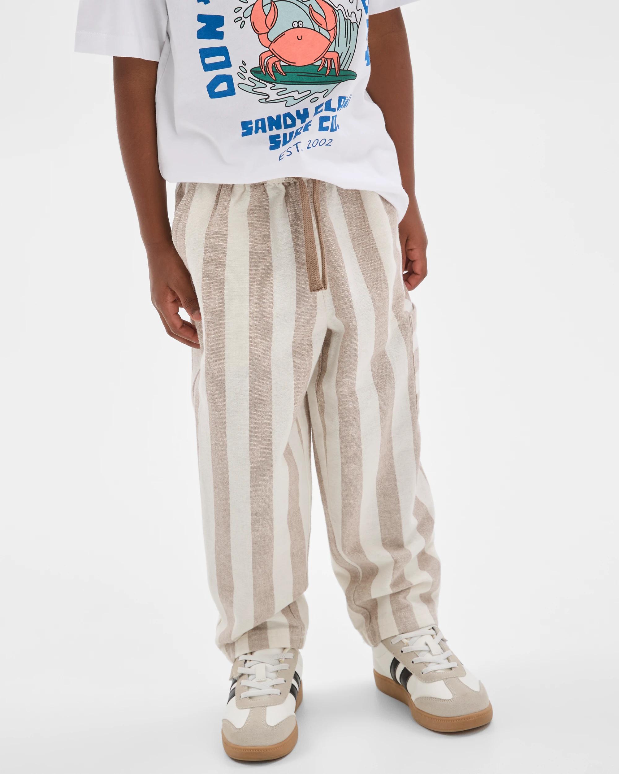 2 Target Kids Lightweight Woven Pull-On Pants TAUPE, 2 of 6