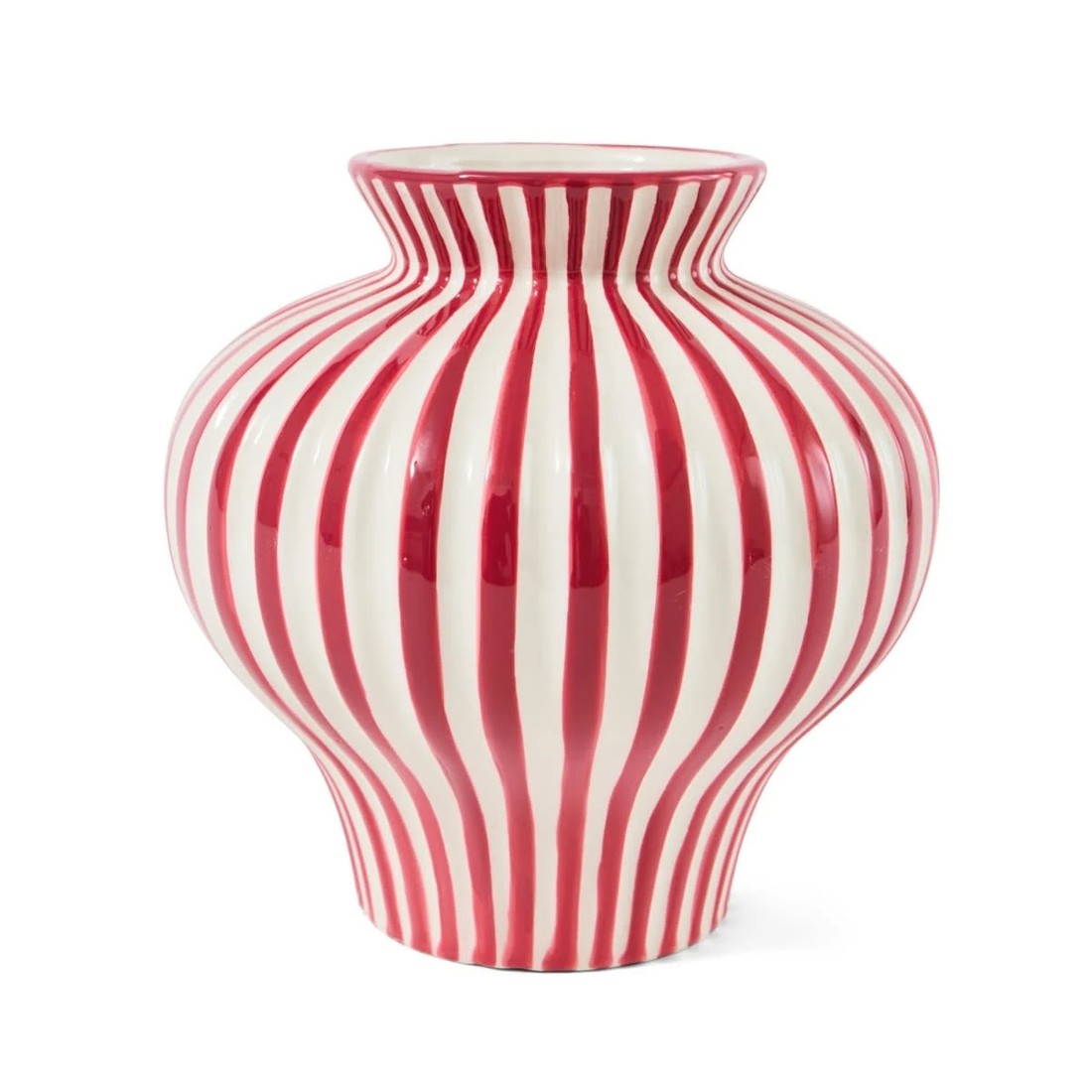 2 Red Stripe Ceramic Vase, 2 of 4