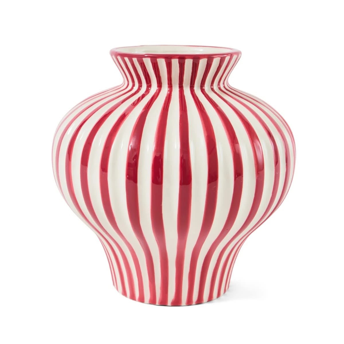 2 Red Stripe Ceramic Vase, 2 of 4
