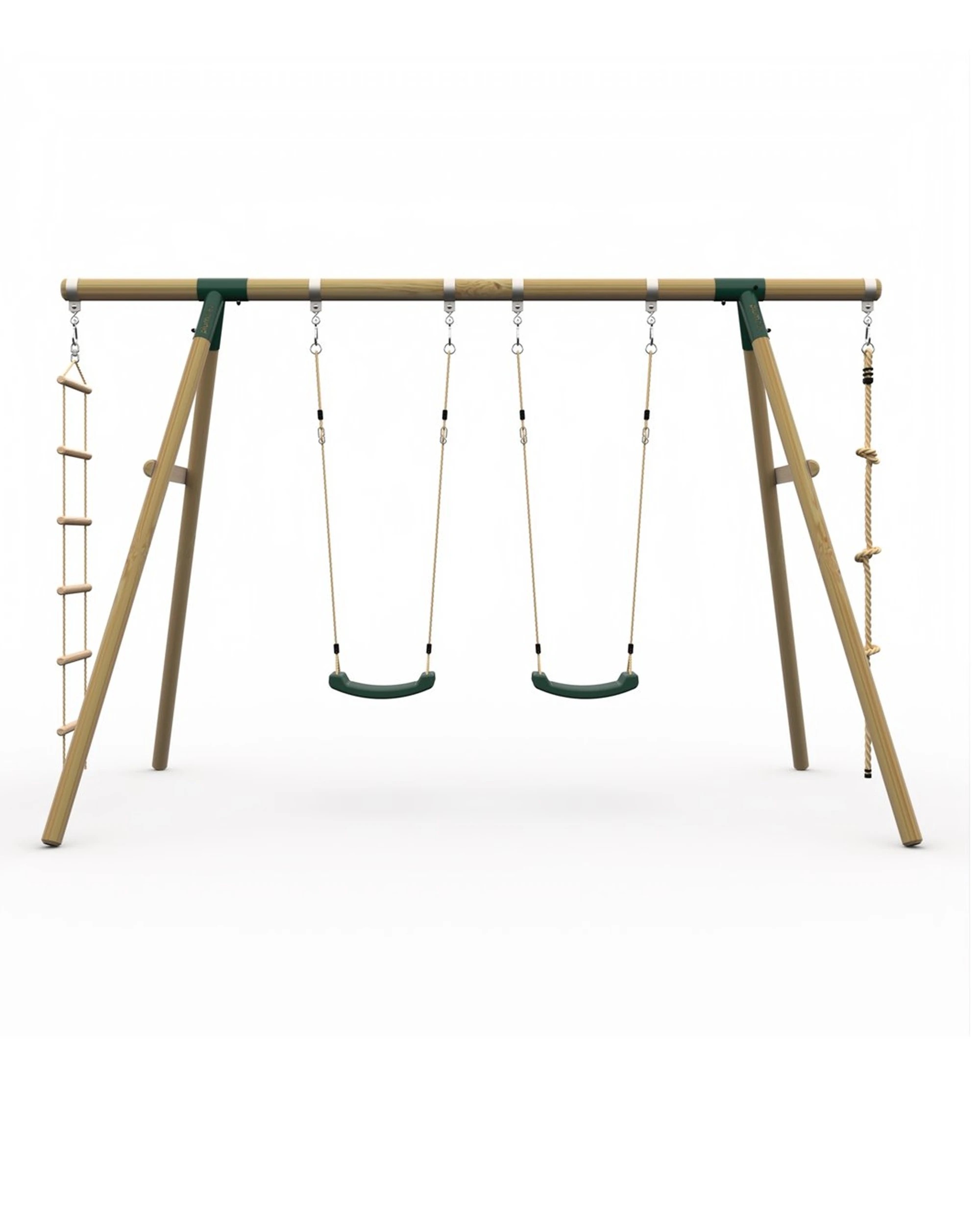 2 Plum Play Au Gibbon Wooden Swing Set With Rope Ladder And Baby Seat Stable Frame, 2 of 8