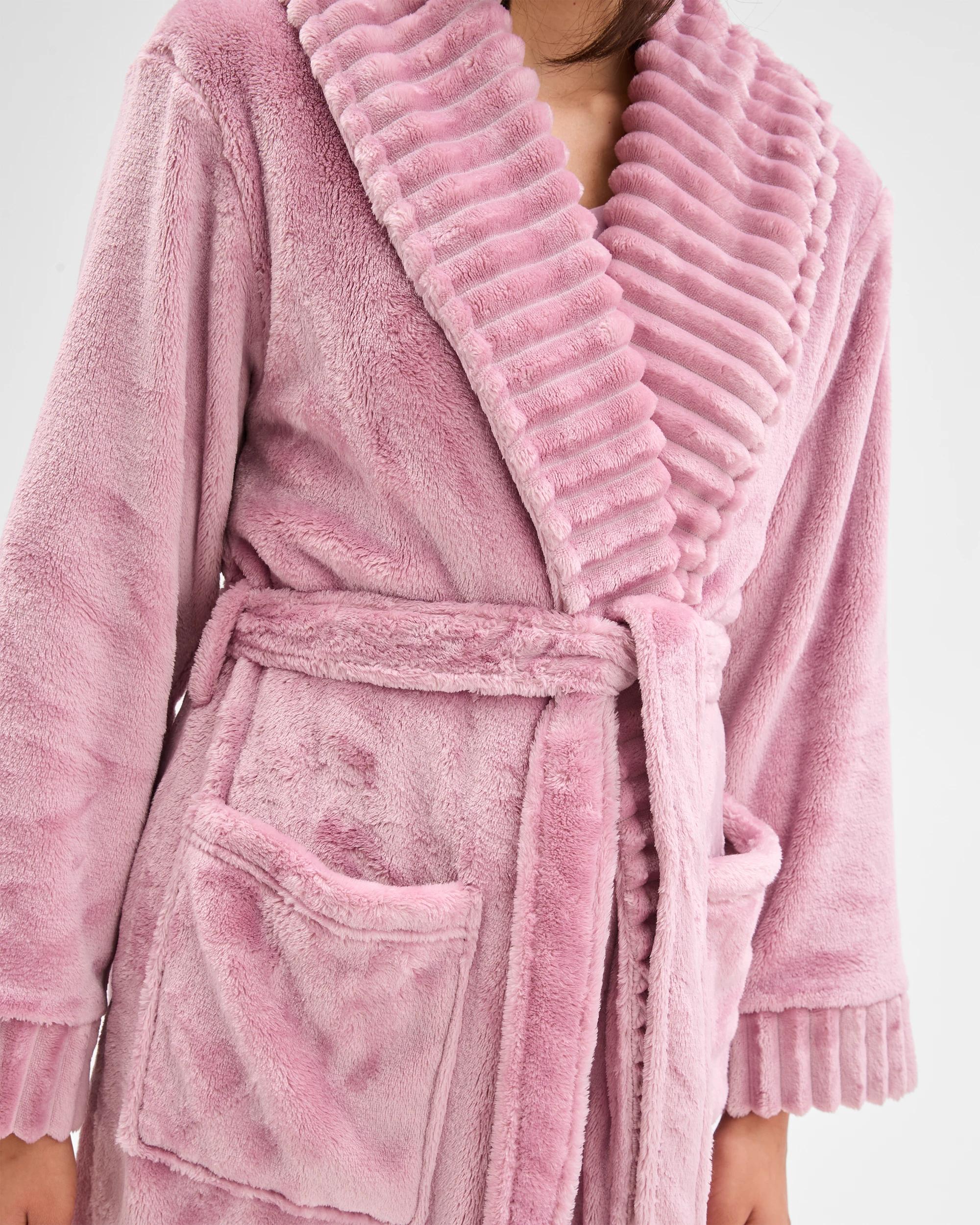 7 Target Woman Jacquard Stripe Sleep Robe PINK, 7 of 8