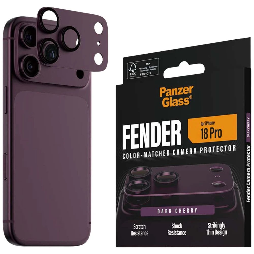 1 PanzerGlass Fender Camera Protector iPhone 18 Pro Cherry, 1 of 8