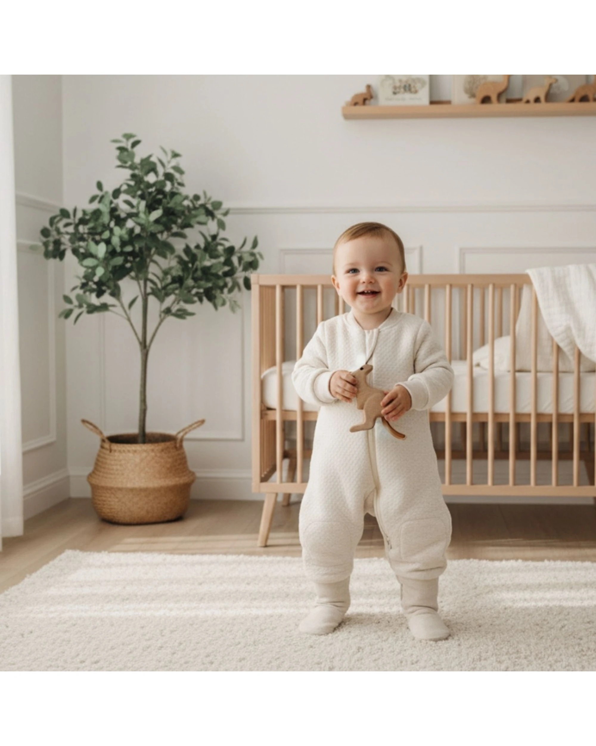 3 Babystudio Warmie Sleeves And Legs Cotton 3.0 Tog Medium Oatmeal - Beige, 3 of 8