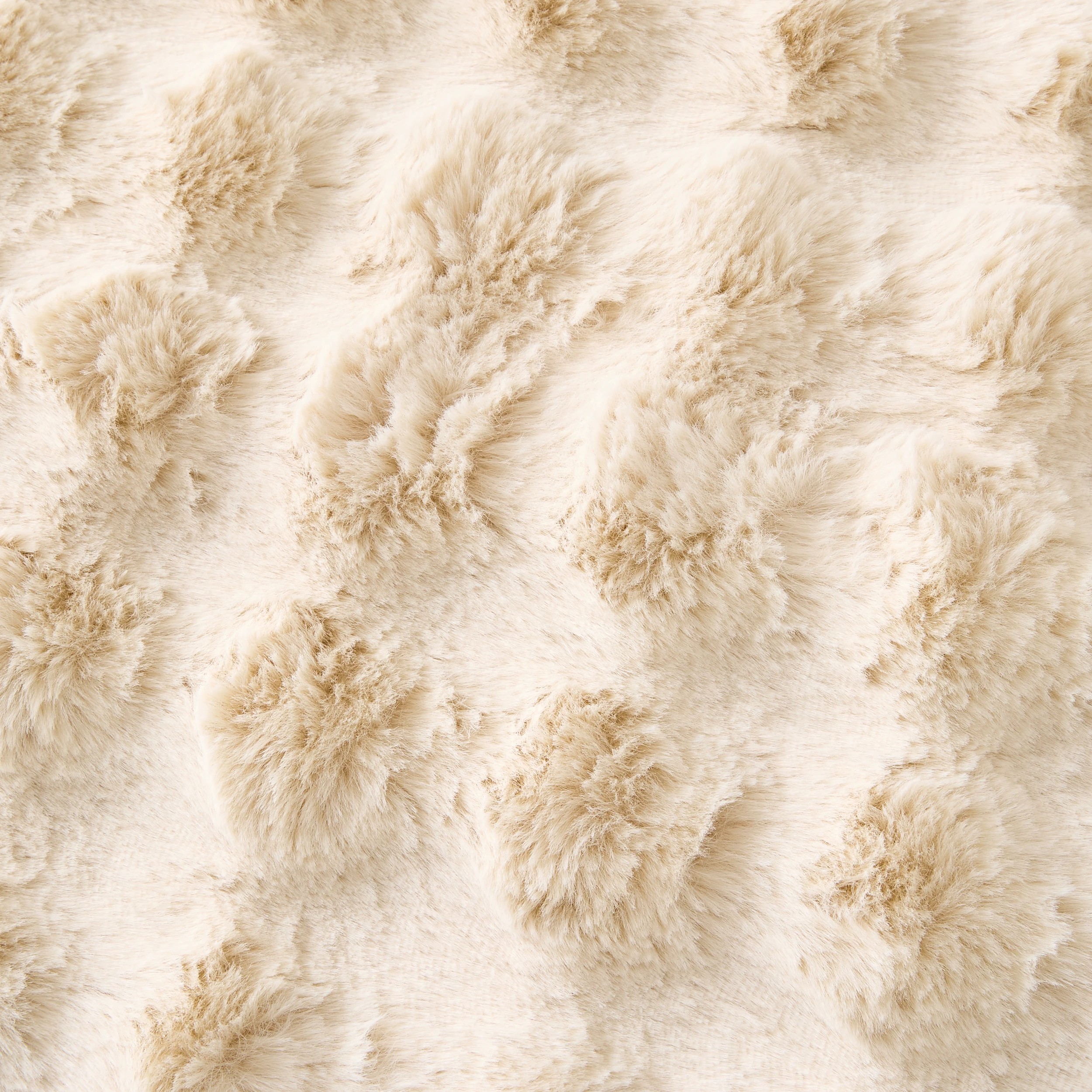 7 Faux Fur Quilt Cover Set - Double Bed, Beige, 7 of 7