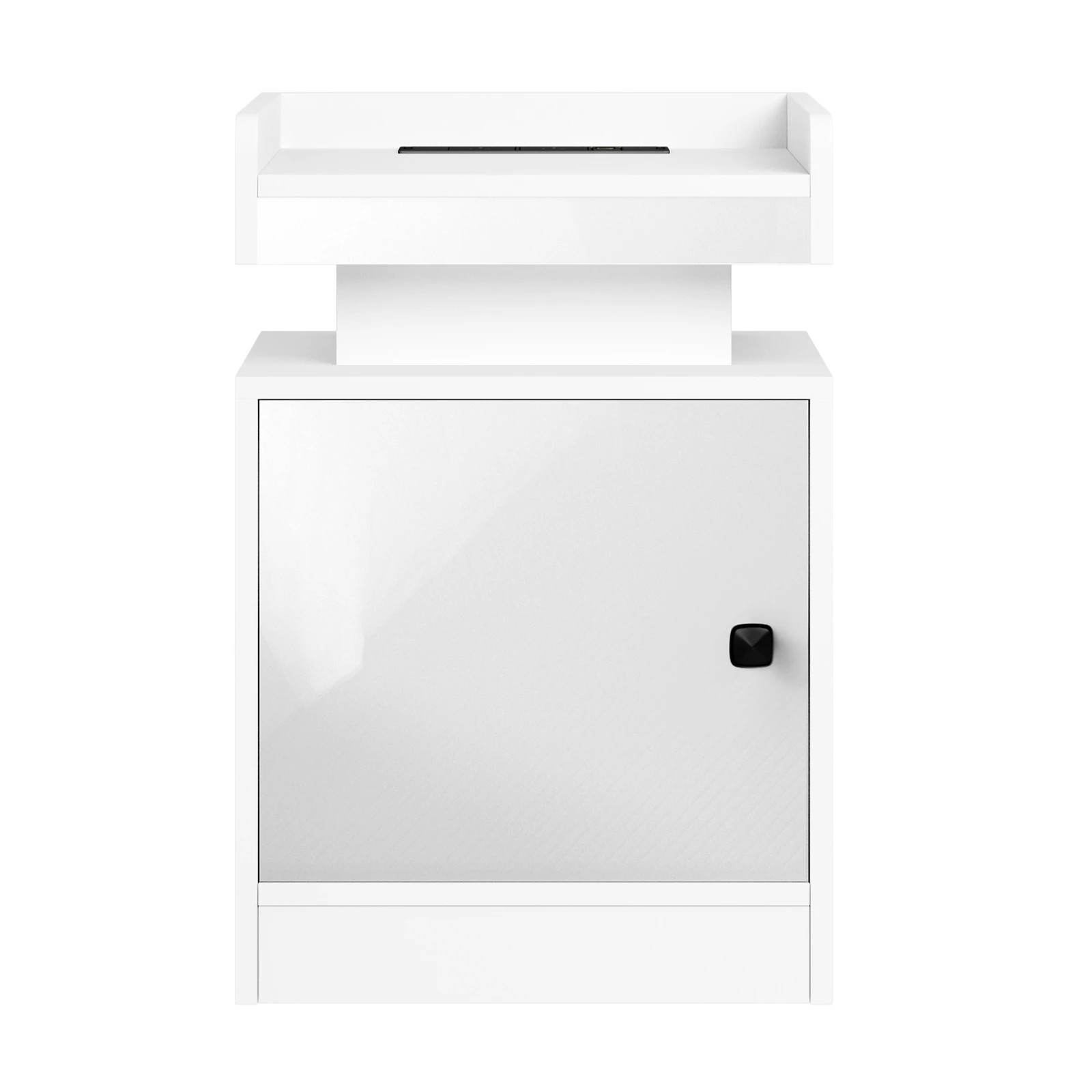 9 Oikiture Bedside Table Led Nightstand Usb Charging Station
 - White, 9 of 10