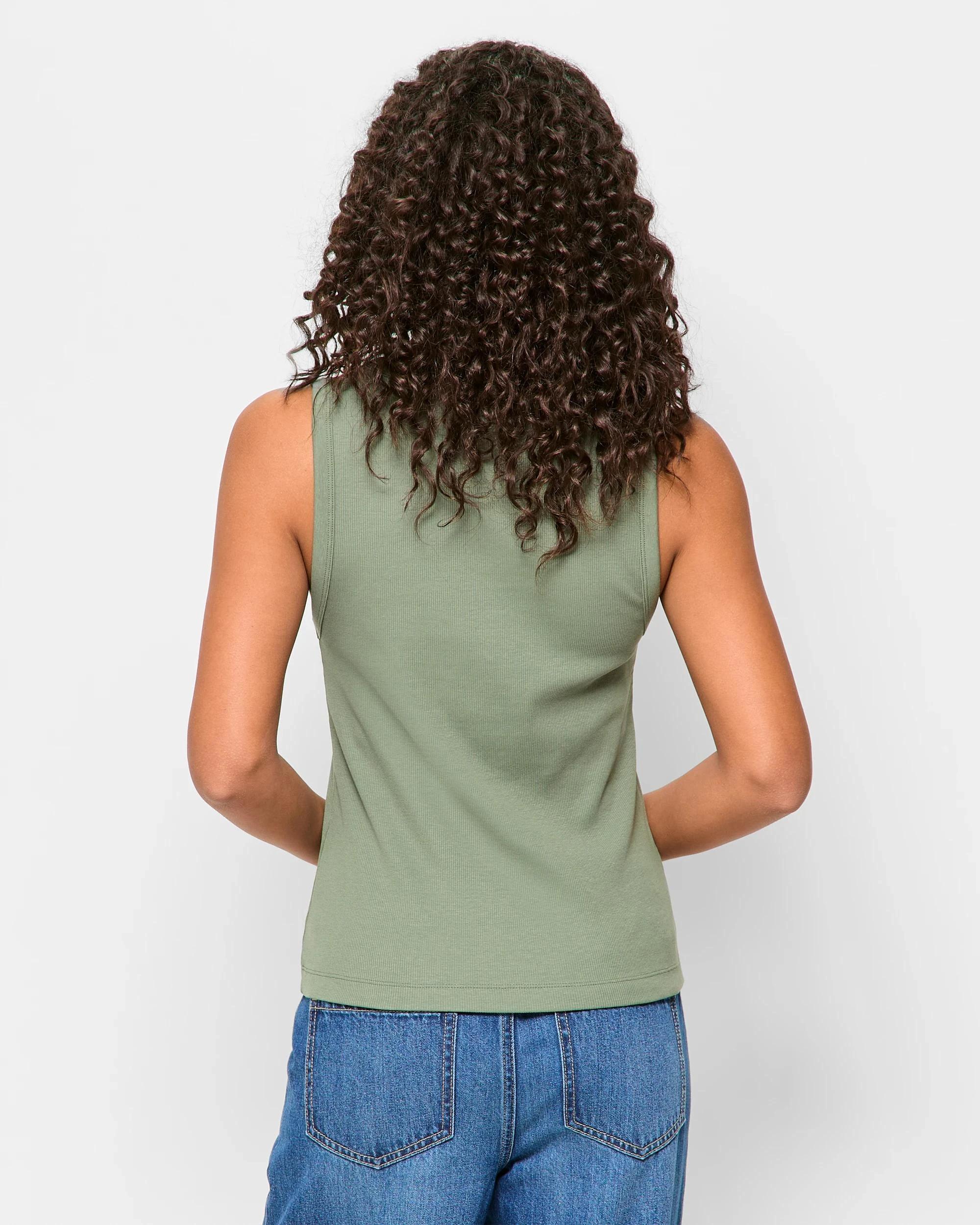 4 Target Australian Cotton Rib Tank Top KALE, 4 of 5