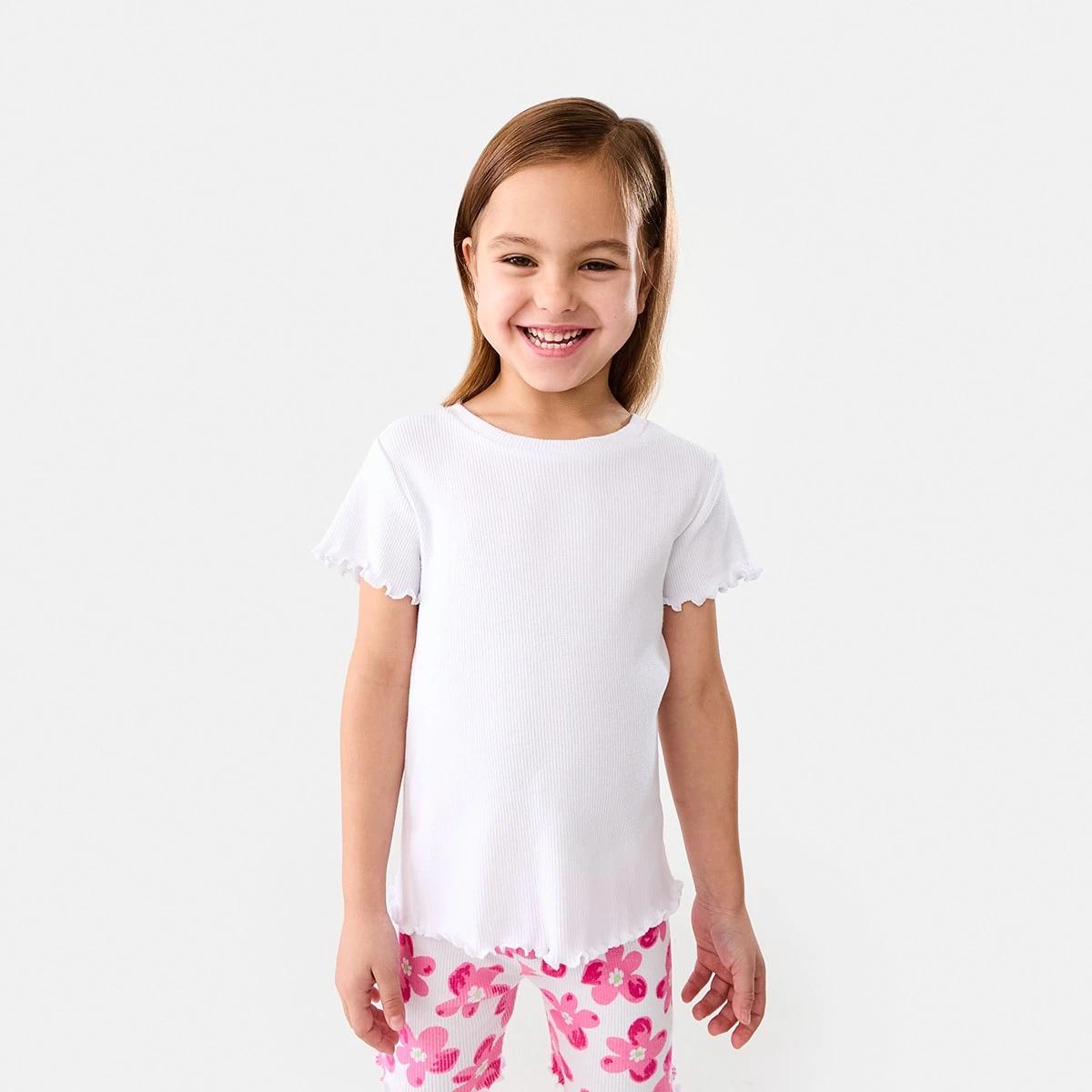 1 Short Sleeve Rib T-shirt White, 1 of 8