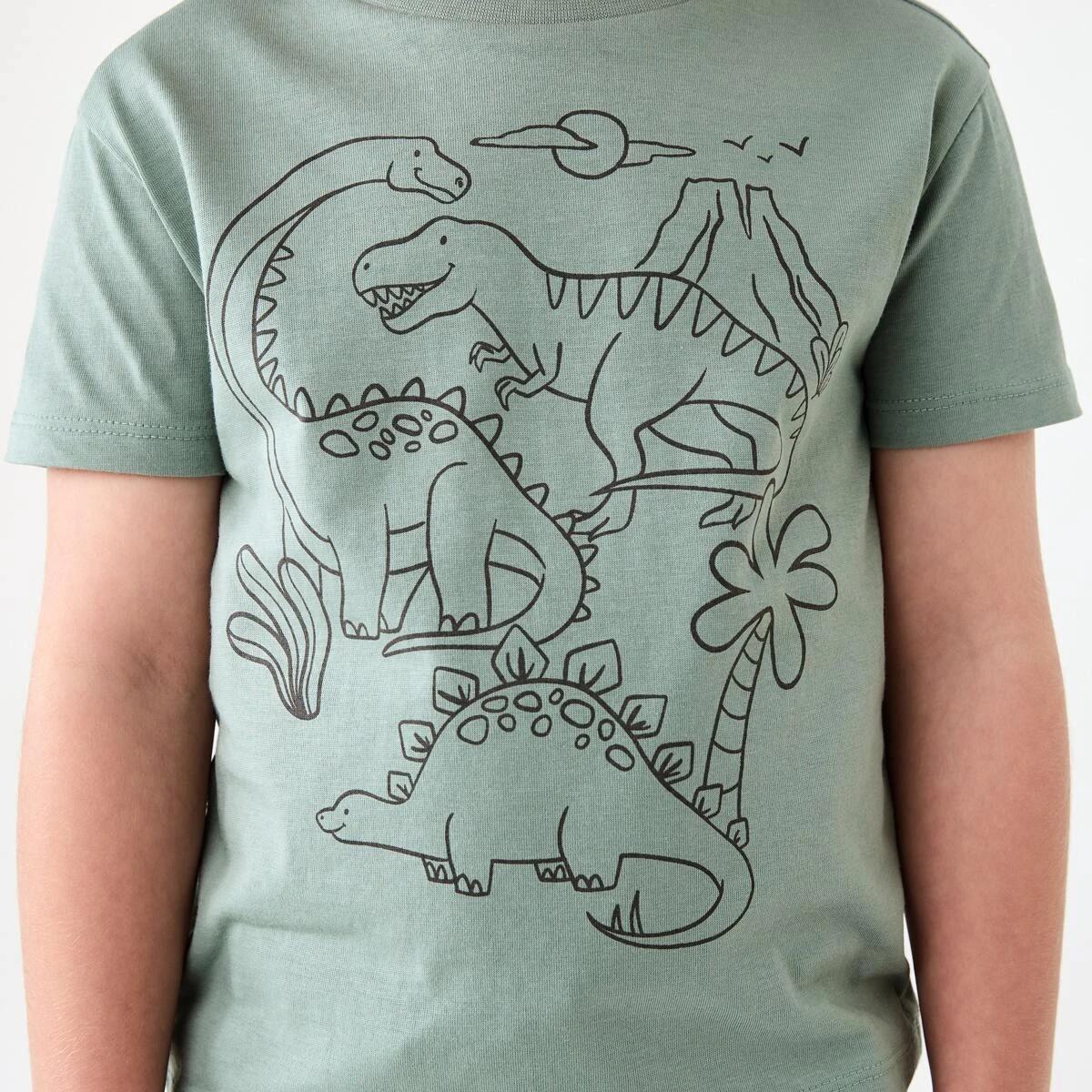 4 Chest Print T-shirt DINOTOPIA CHINOIS GREEN, 4 of 6