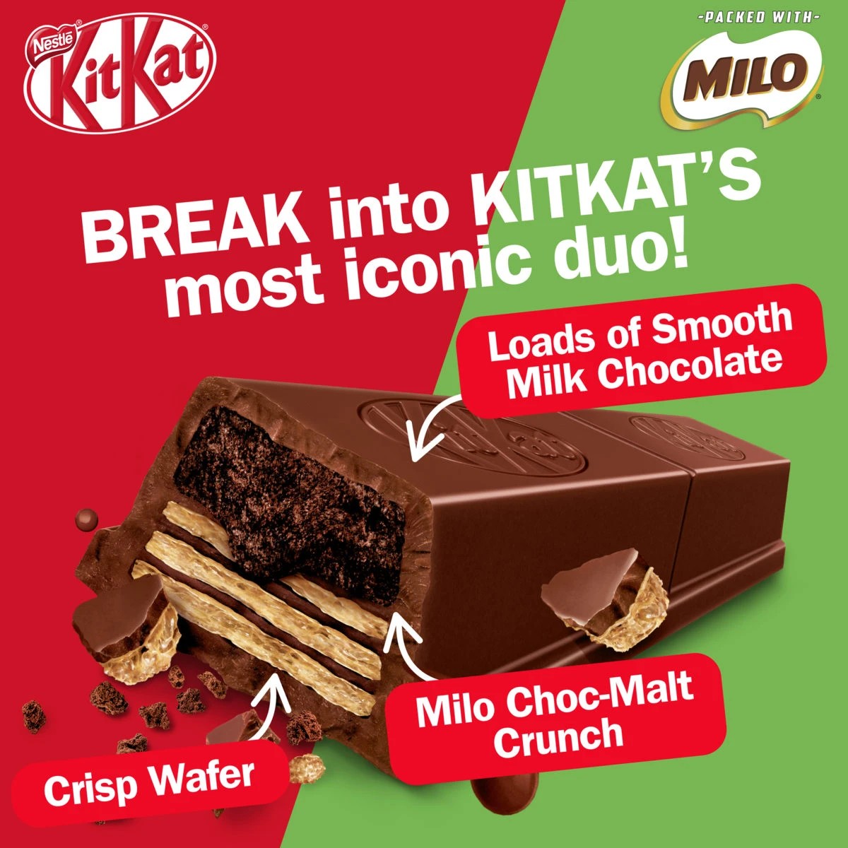 3 Nestle KitKat Chunky Chocolate Packed with Milo 45g, 3 of 3
