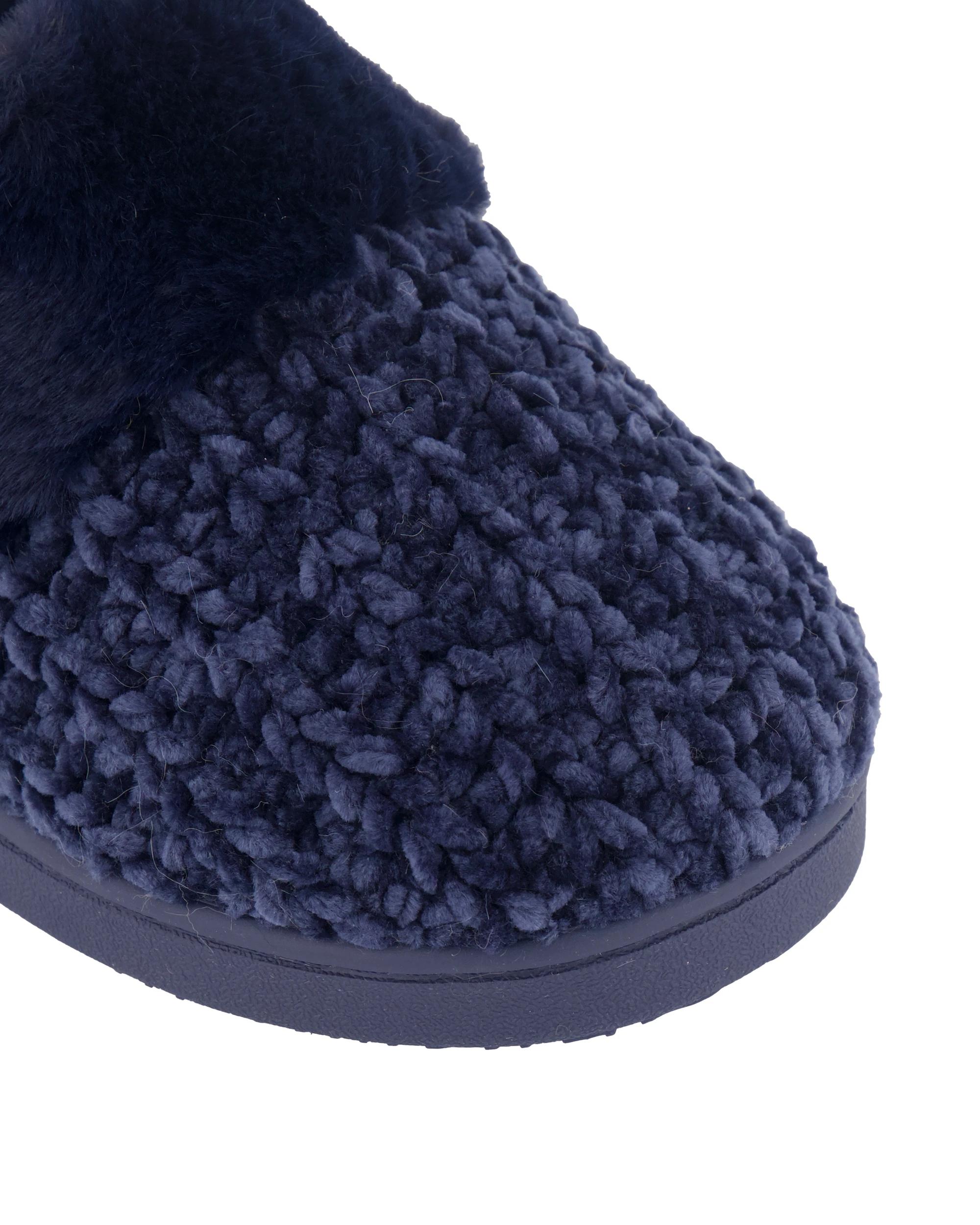 3 Comfort Knit Slippers Blu Night, 3 of 3