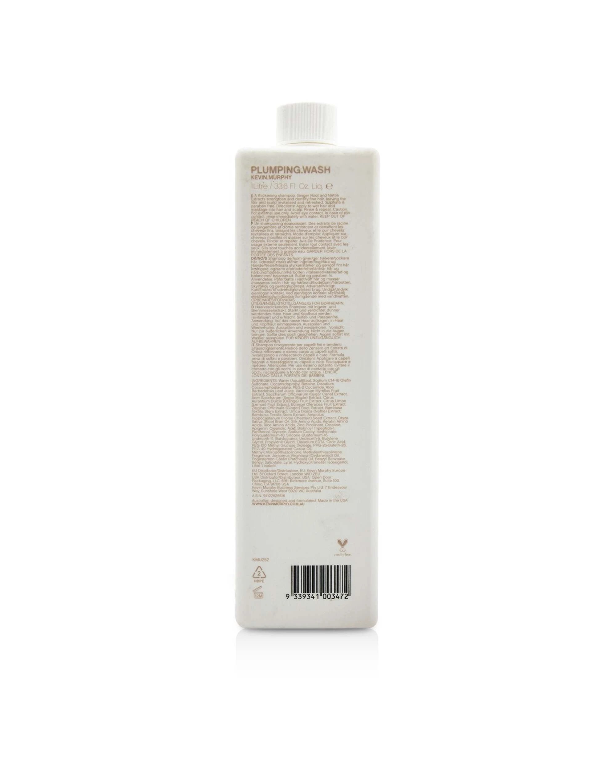4 Kevin.Murphy Plumping.Wash Densifying Shampoo (A Thickening Shampoo - For Thinning Hair) 1000ml/33.6oz, 4 of 4