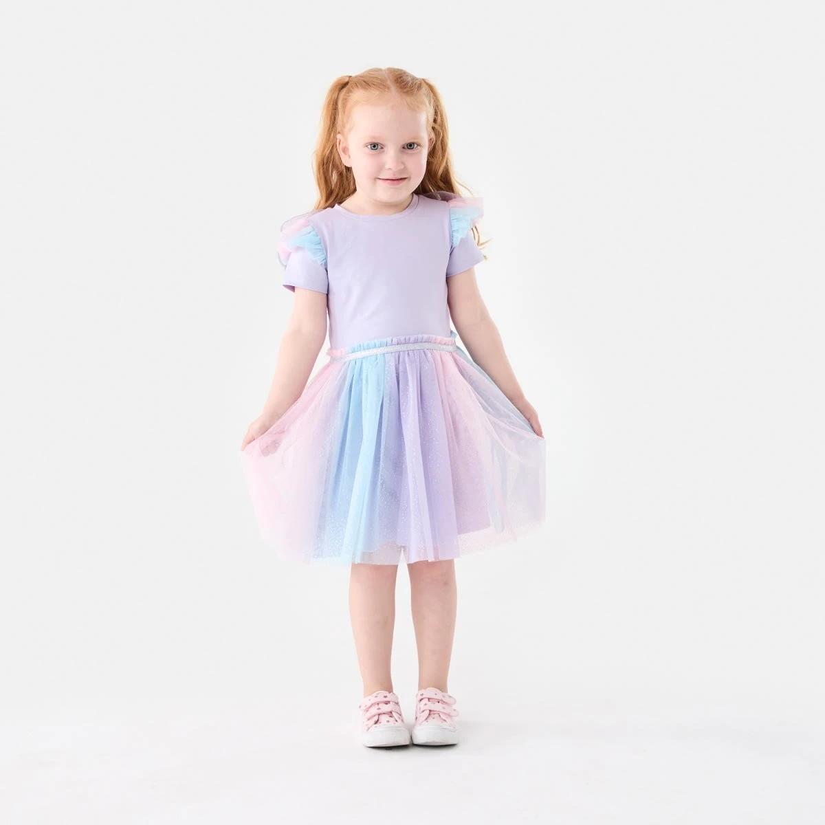 8 Frill Wing Tutu Dress PASTEL LILAC, 8 of 9