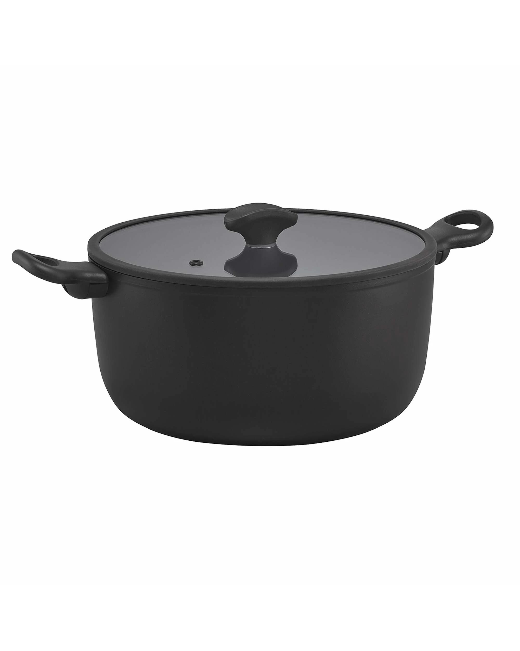 1 Essteele Per Domani Nonstick Induction Covered Casserole 28cm/7.5L - Black, 1 of 1