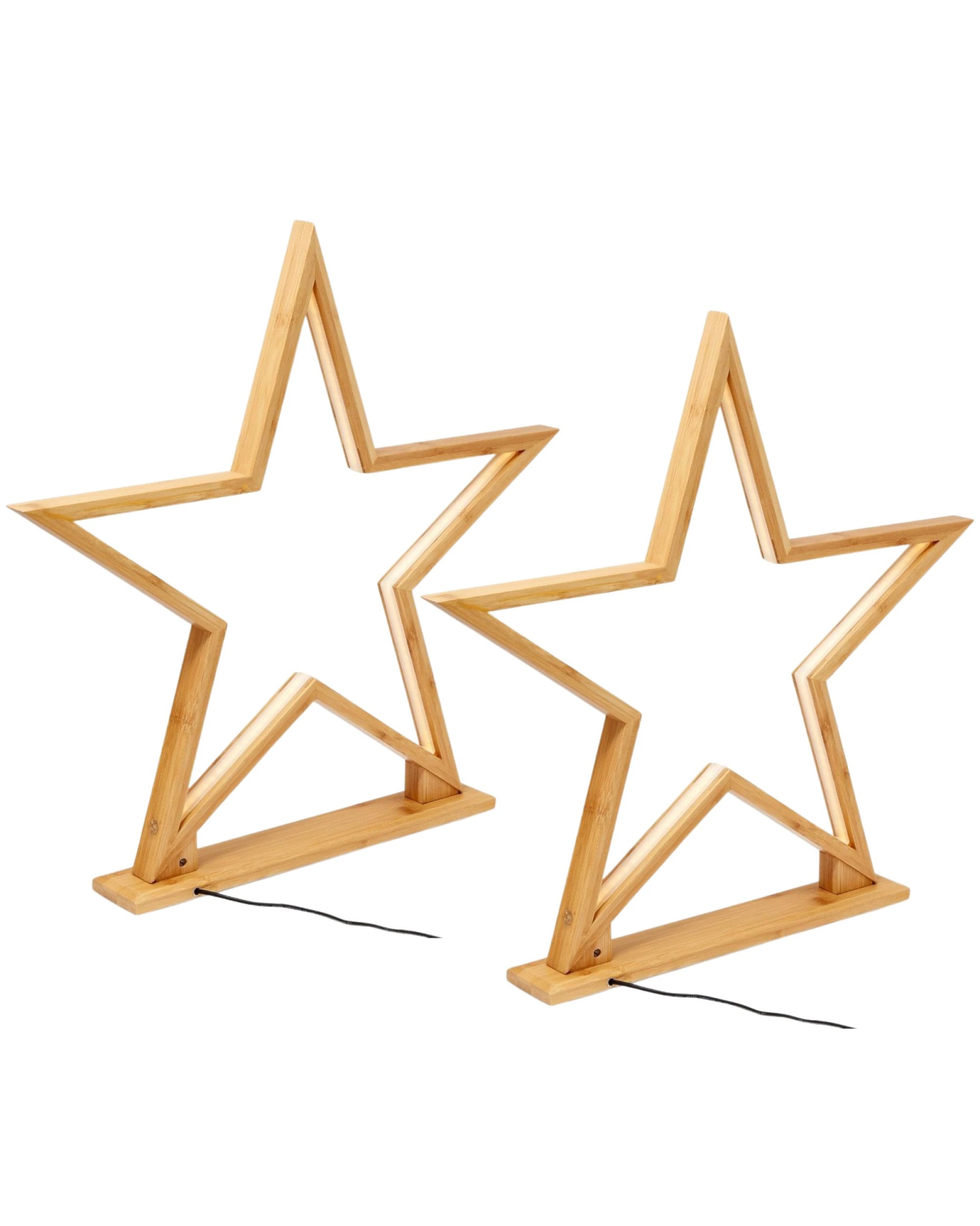 1 BR Home Bamboo Star LED Table Lamp - Modern Design, 52cm Height, 1 of 6